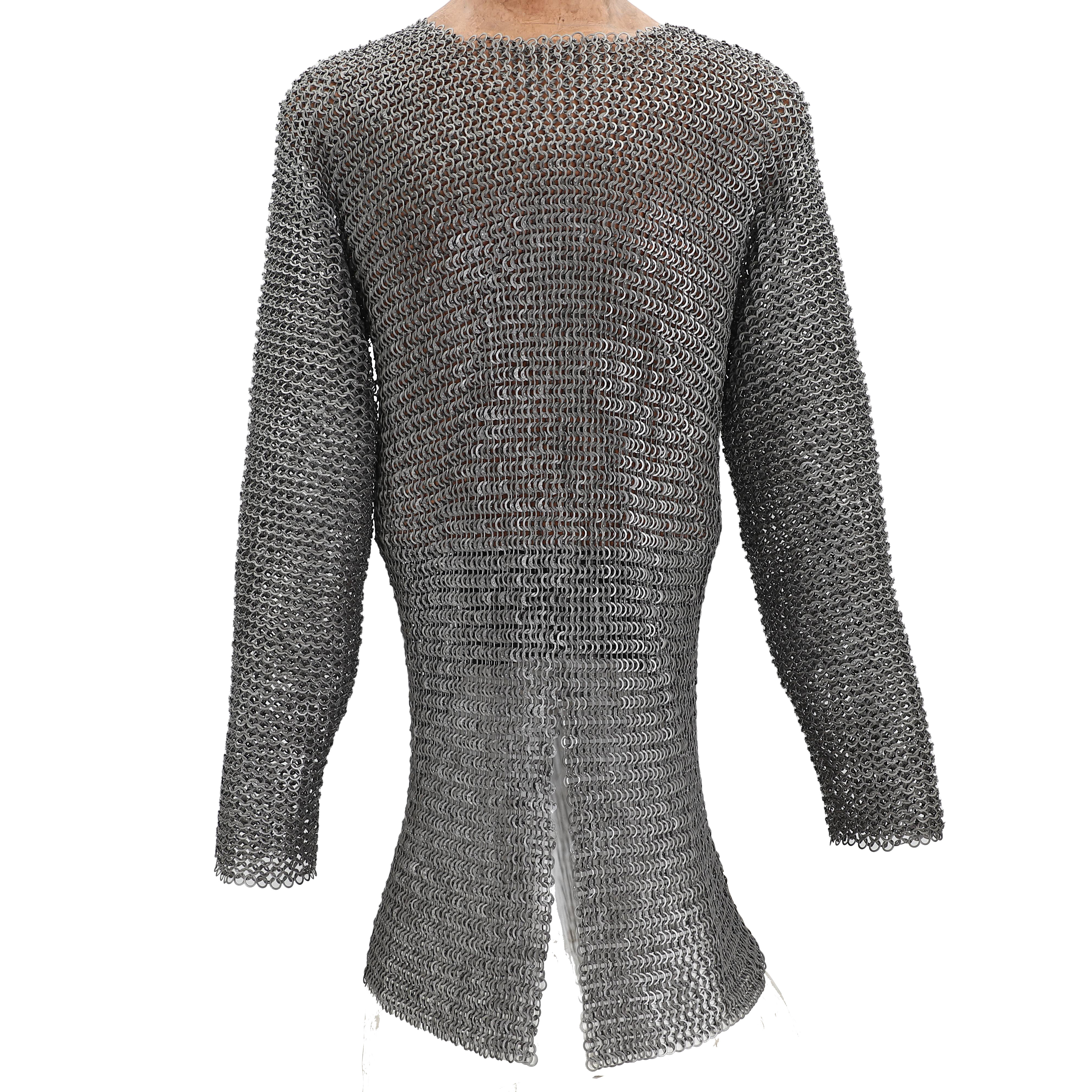 Full Coverage Chainmail SHIRT ? XL Size in Durable Zinc-Coated Steel