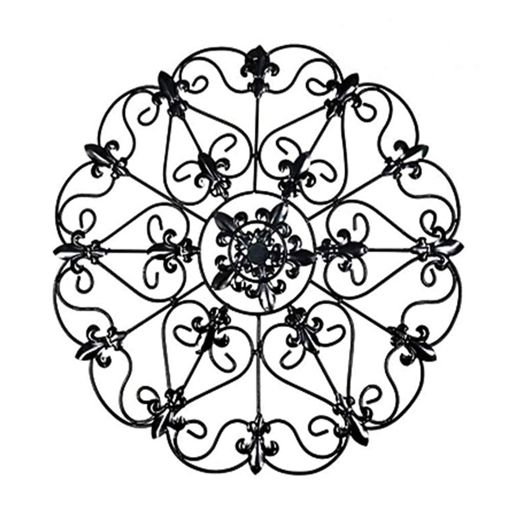 ElEgAnt Round FlEur DE Lis MEdAllion SCrollwork WAll DECorAtion