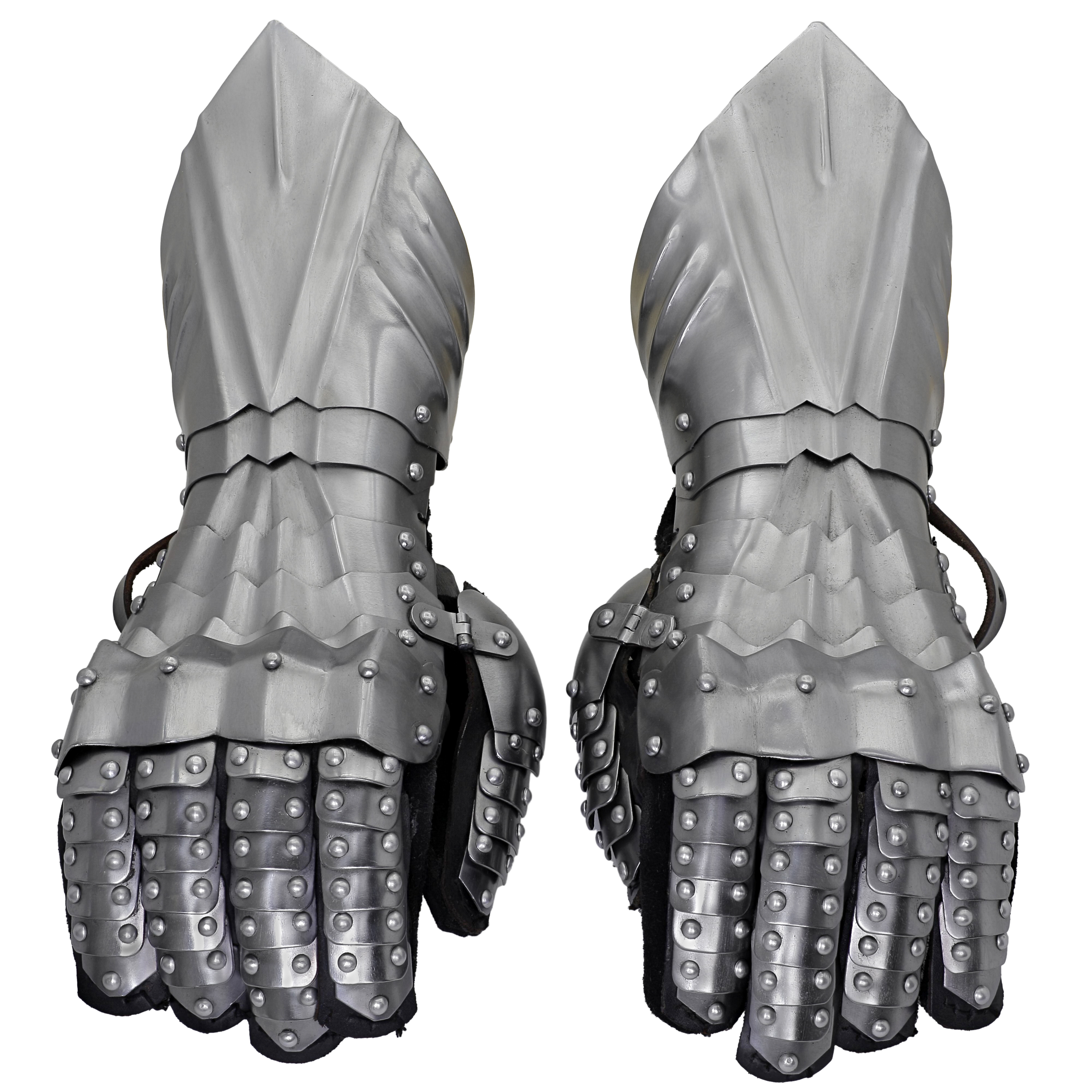 Ubiquitous Equipment Medieval 18G Steel COSTUME Renaissance Faire Gauntlets w/ Suede Gloves