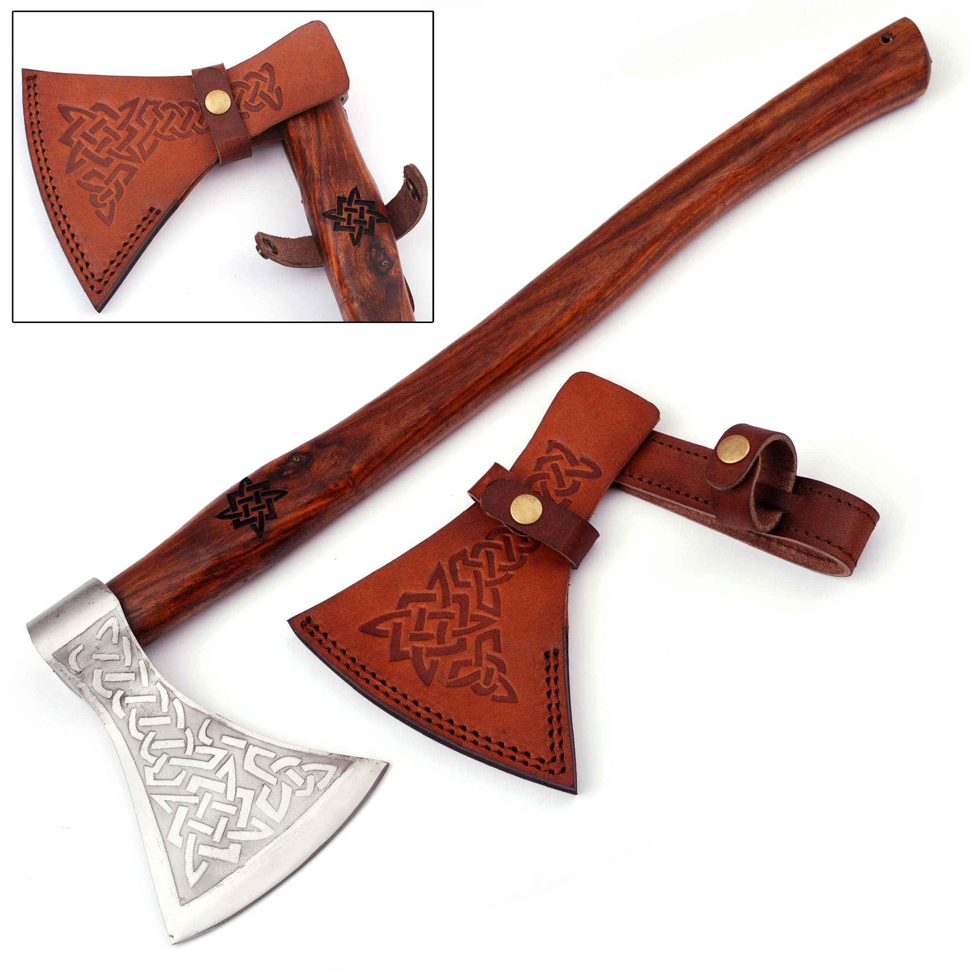 Herleifr Traditional Medieval Viking Battle Axe | Engraved HANDLE |