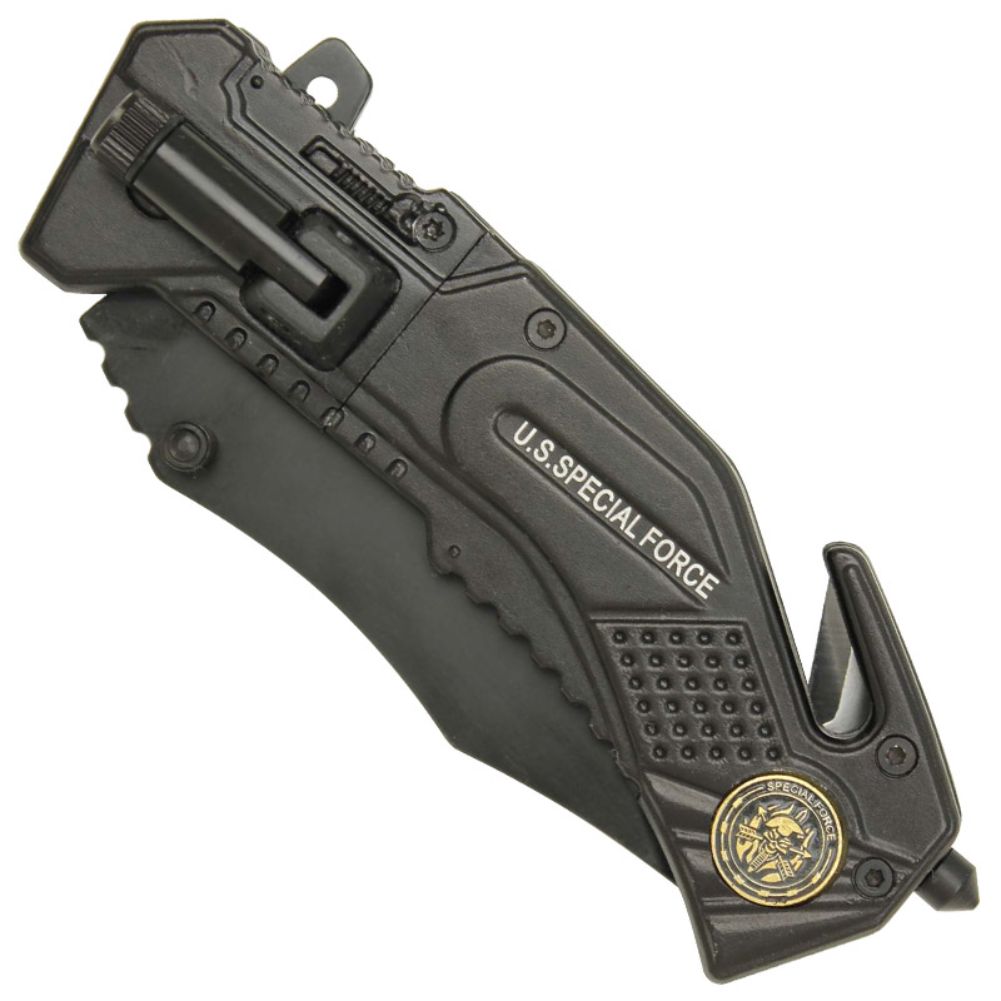 Spring Assist LED Tactical Rescue Knife Special Force