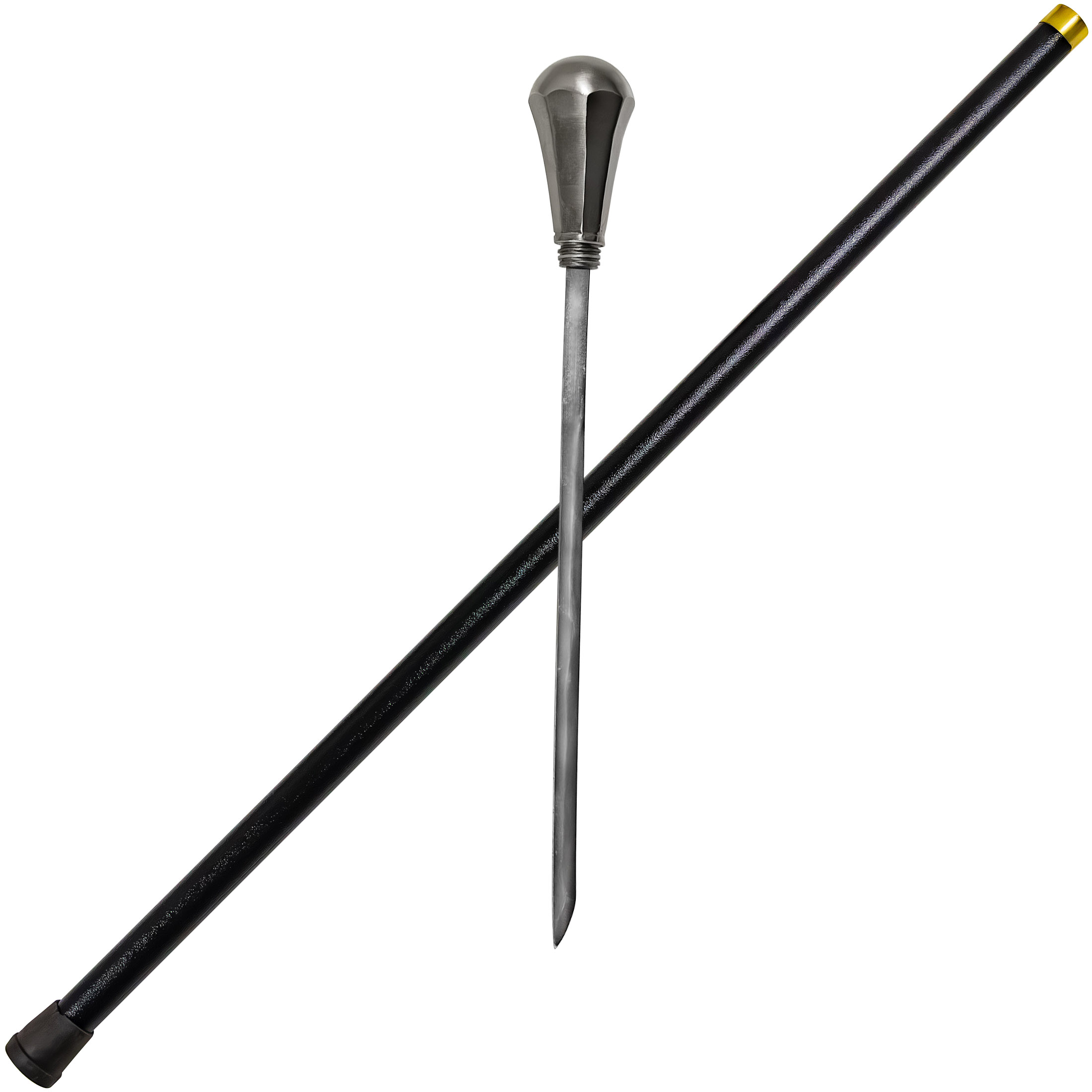 Classic Knob Handle SWORD CANE ? Hidden Blade Walking CANE with Rubber Stopper