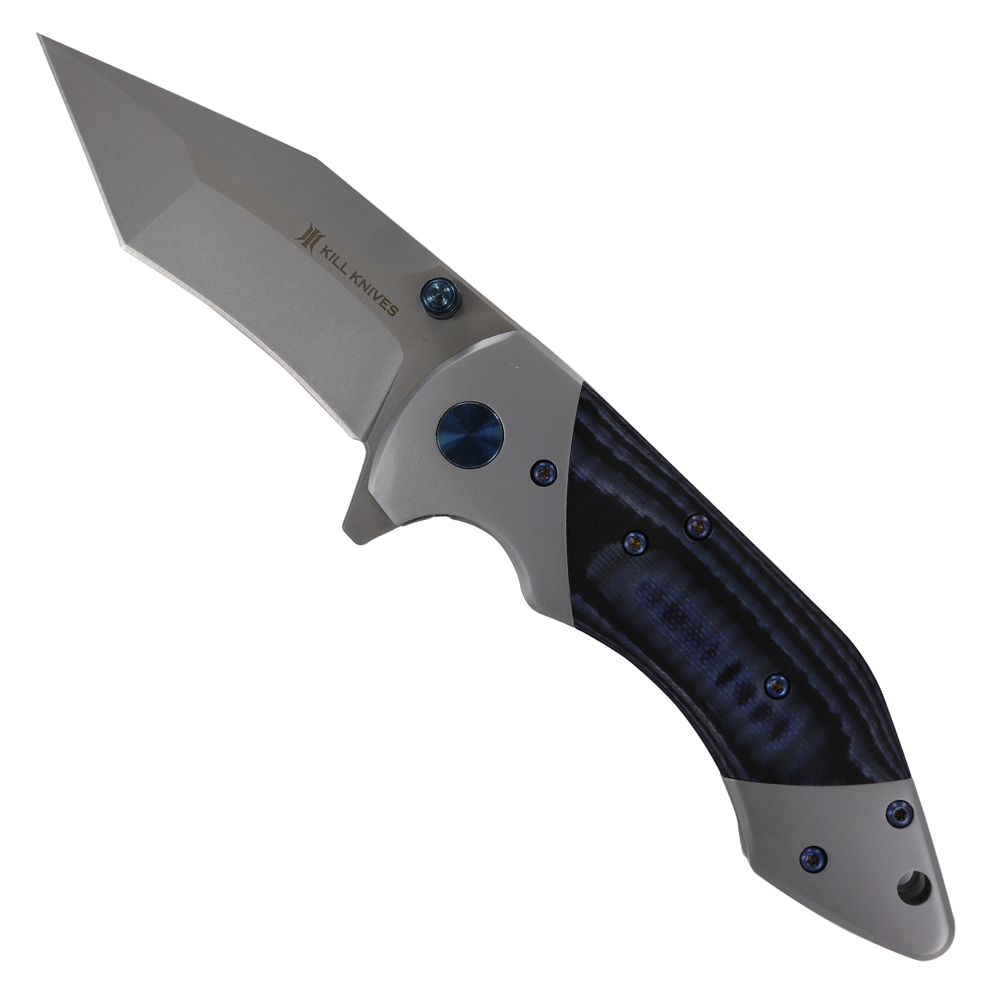 KILL KNIVES ? Blue Viper Ball Bearing Spring Assisted D2 Steel Tanto Blade POCKET KNIFE