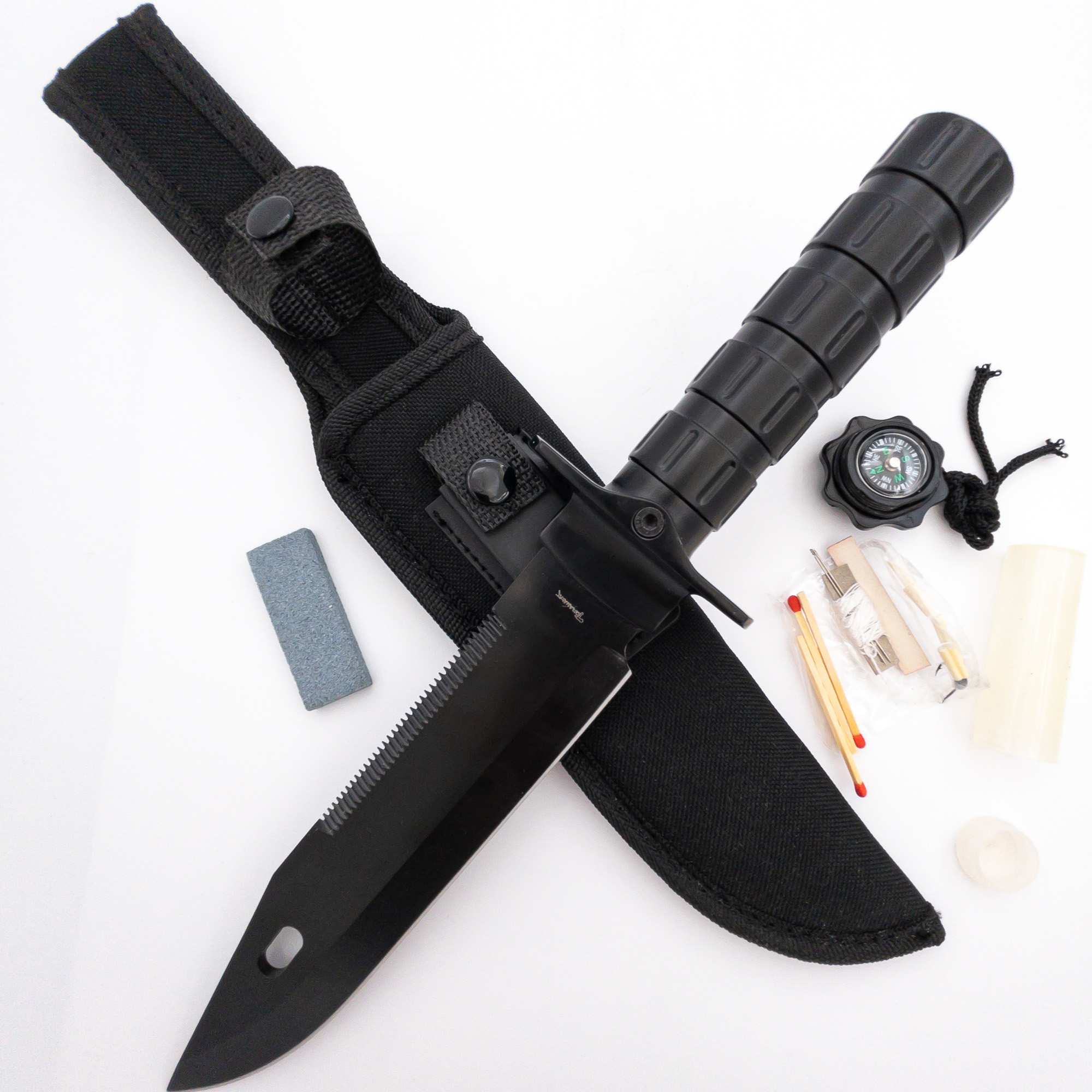 Happily Lost SURVIVAL Compartment KNIFE with Heavy Duty Sheath