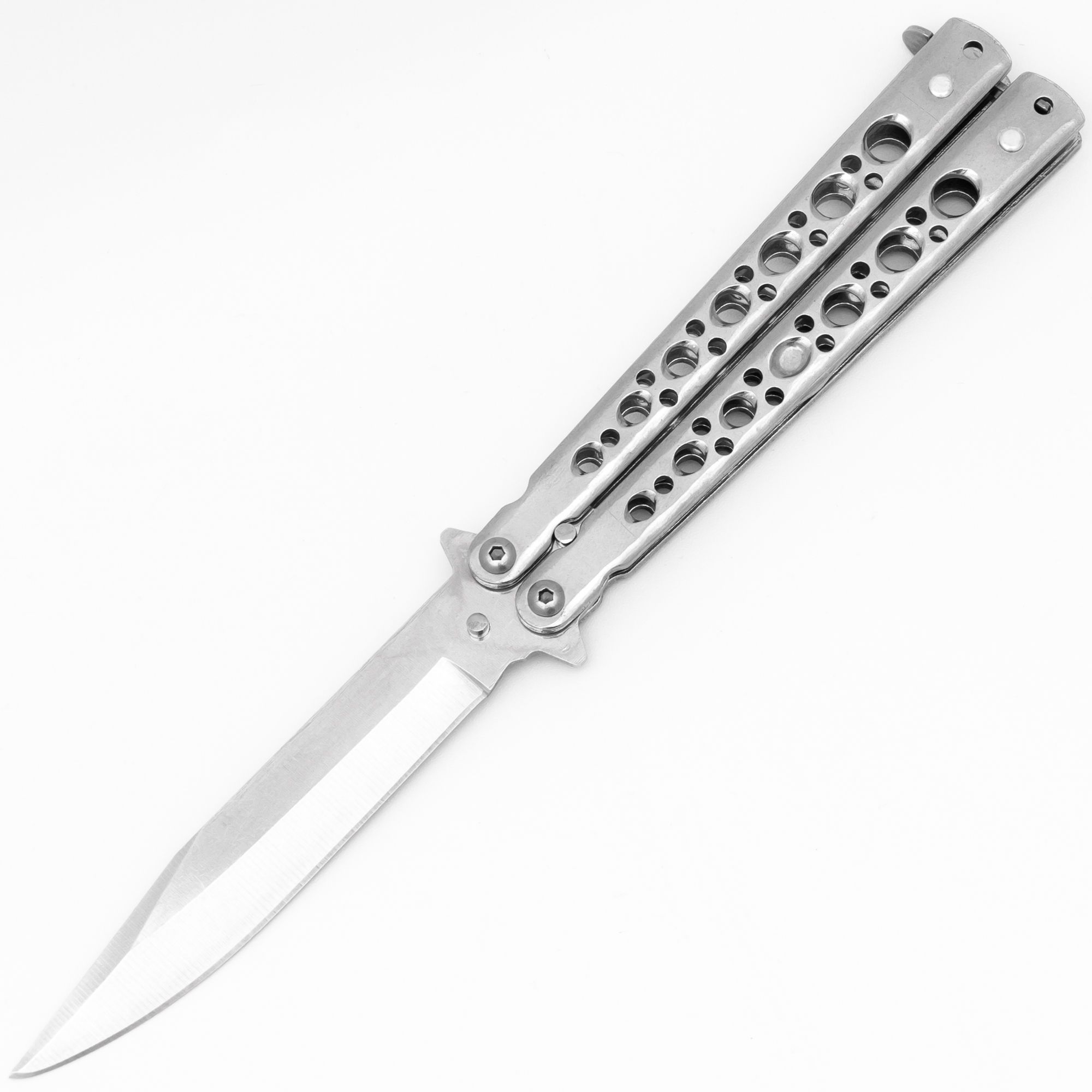 King?s Thorn Balisong Butterfly Knife Flipper Knife | Morning Silver