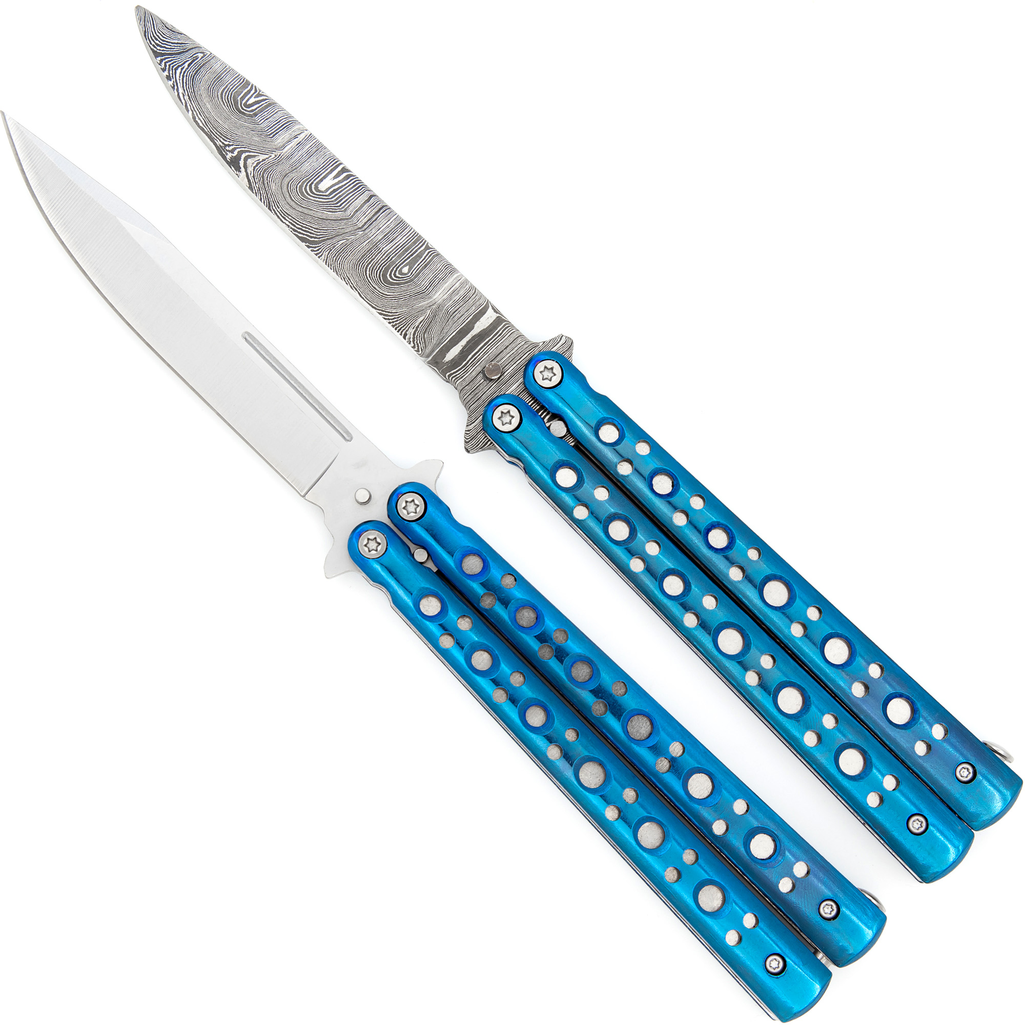 Electric Fault Balisong Clip Point Butterfly Knife Flipper