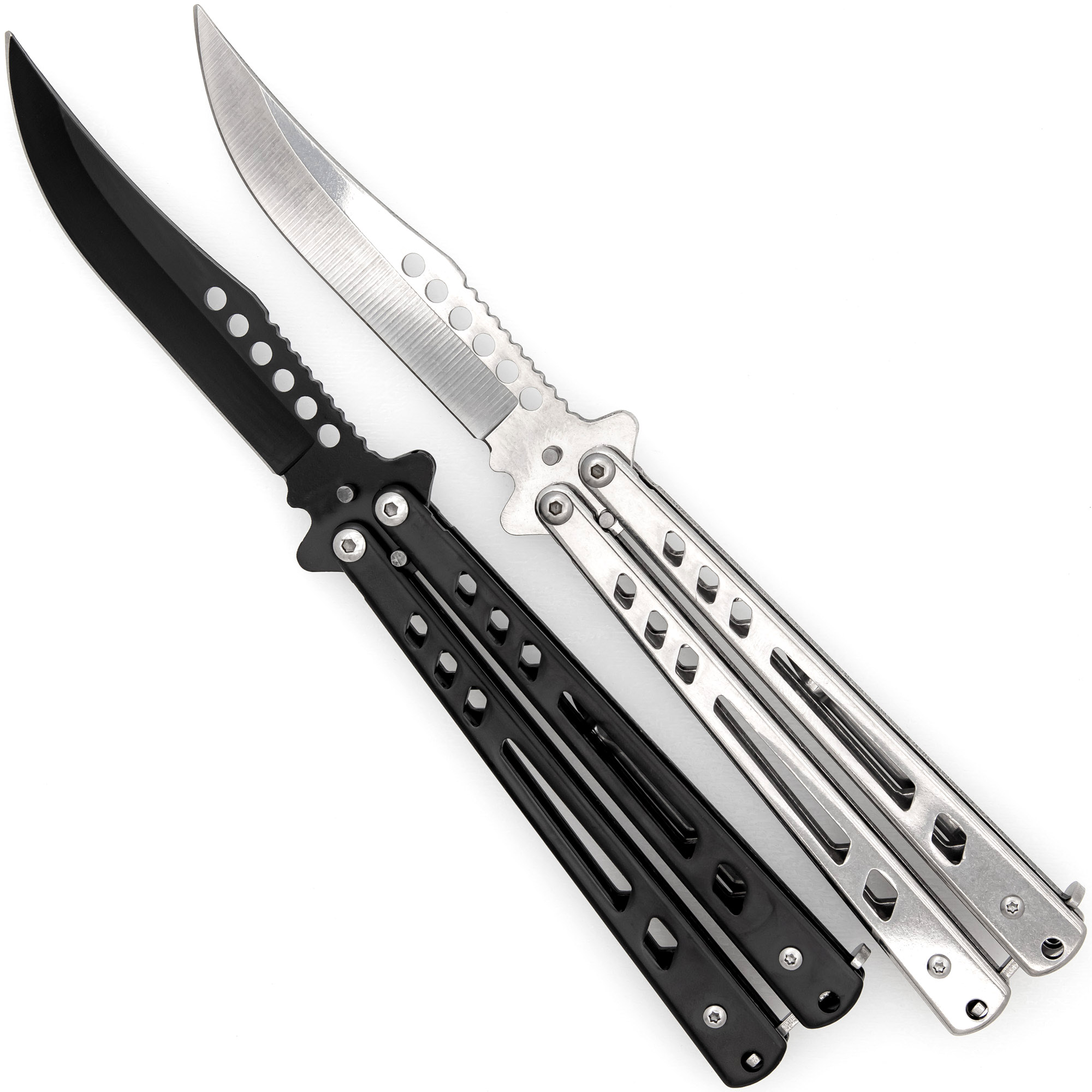 Shoots & Ladders Clip Point Balisong Butterfly Knife with Pocket Clip