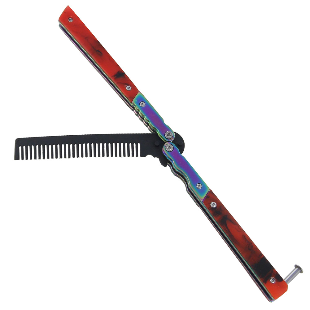 Butterfly Training Glowing Ember Comb Knife