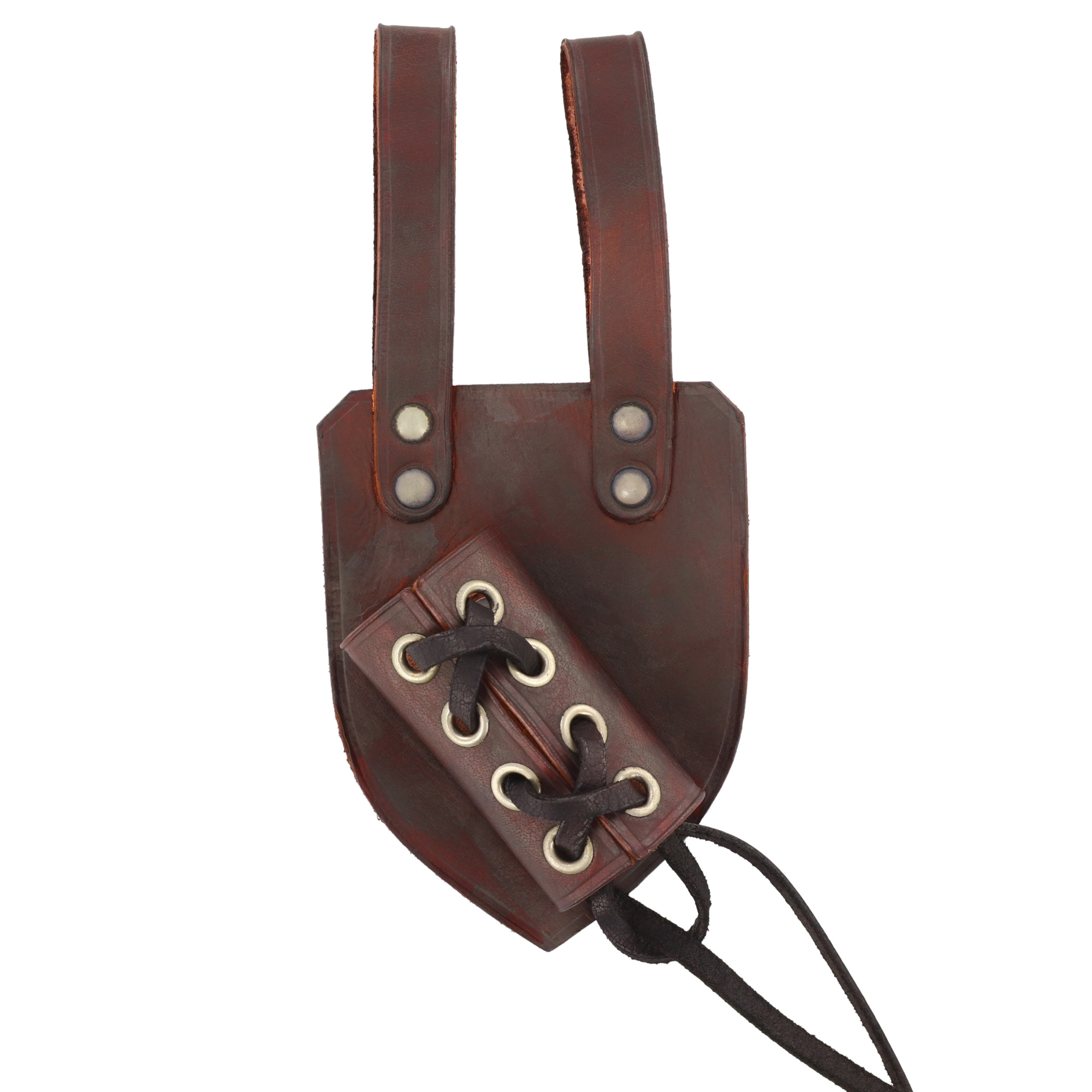 Right-Handed Genuine Leather Universal Diagonal Dagger Rapier Sabre Frog | BROWN