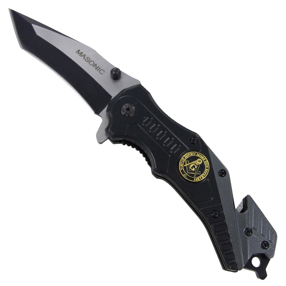Masonic Two-Tone Spring Assisted KNIFE