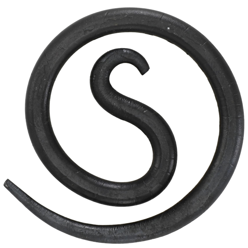 Handcrafted Steel Swirl Pendant with Antiqued Finish