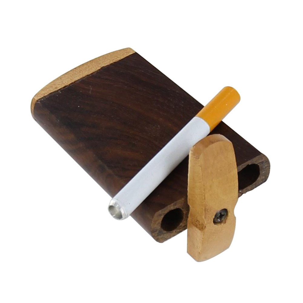 Wooden Crafted Blank Slate Cigarette TOBACCO Case Dugout