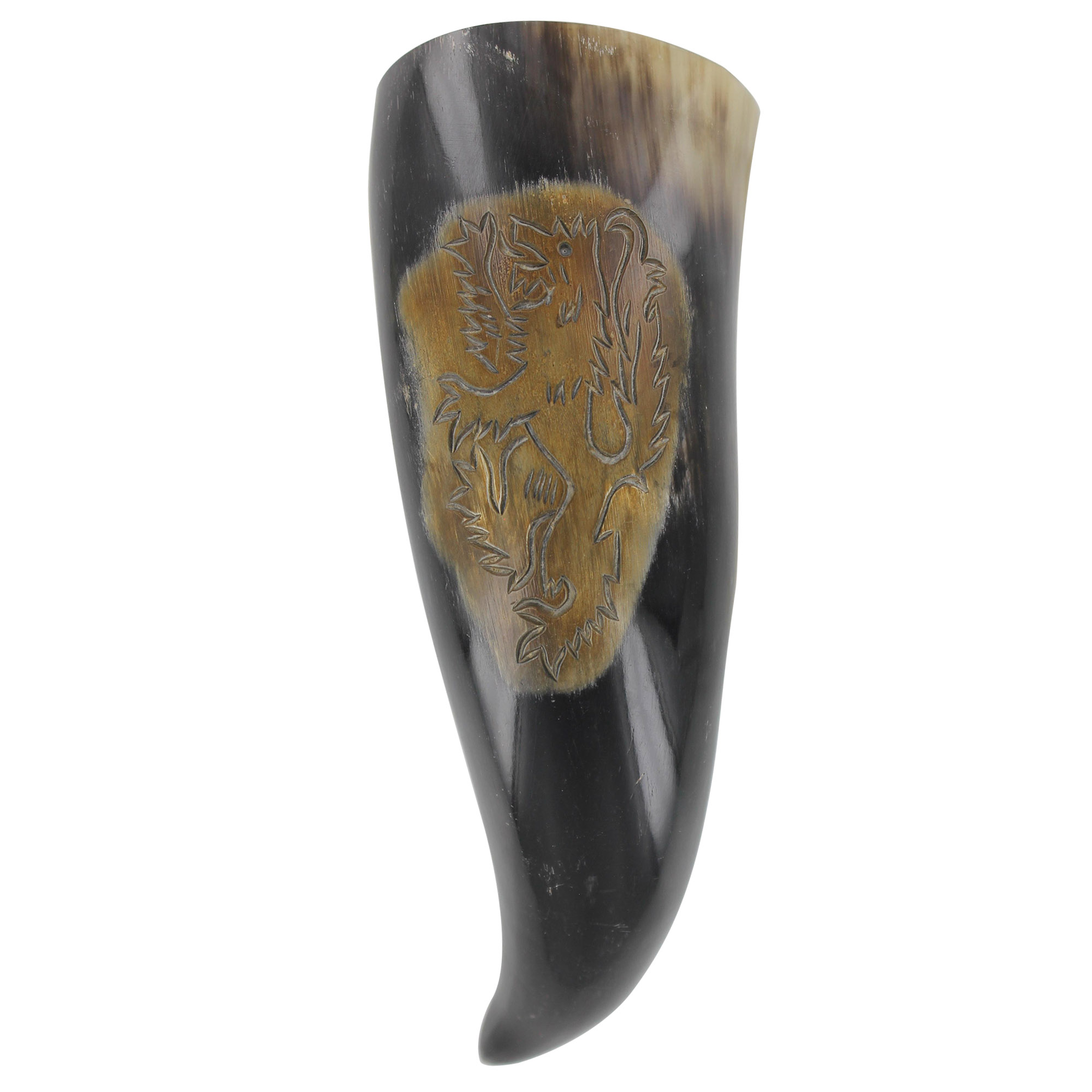 Rampant LION Medieval Drinking Horn