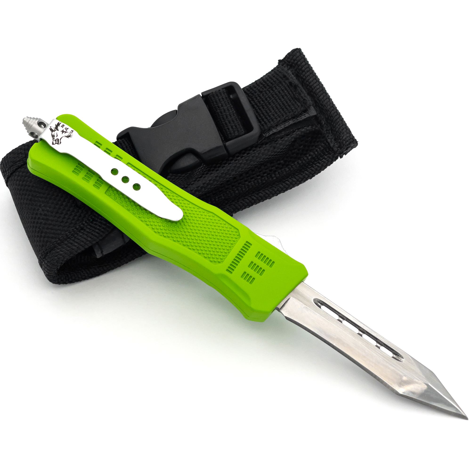 Cactus Blossom Compact Automatic Tanto Blade Out the Front Pocket KNIFE