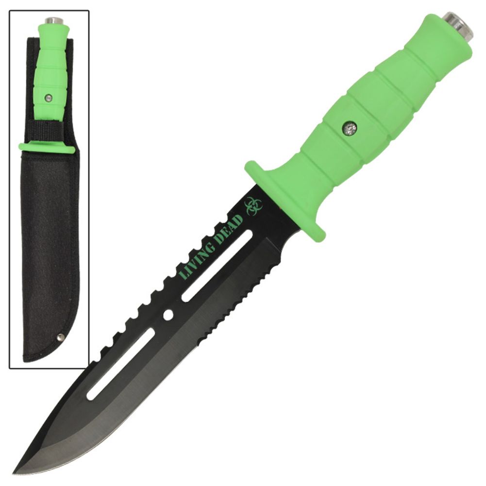 Go for the Head Living Dead Partly Serrated Tactical KNIFE