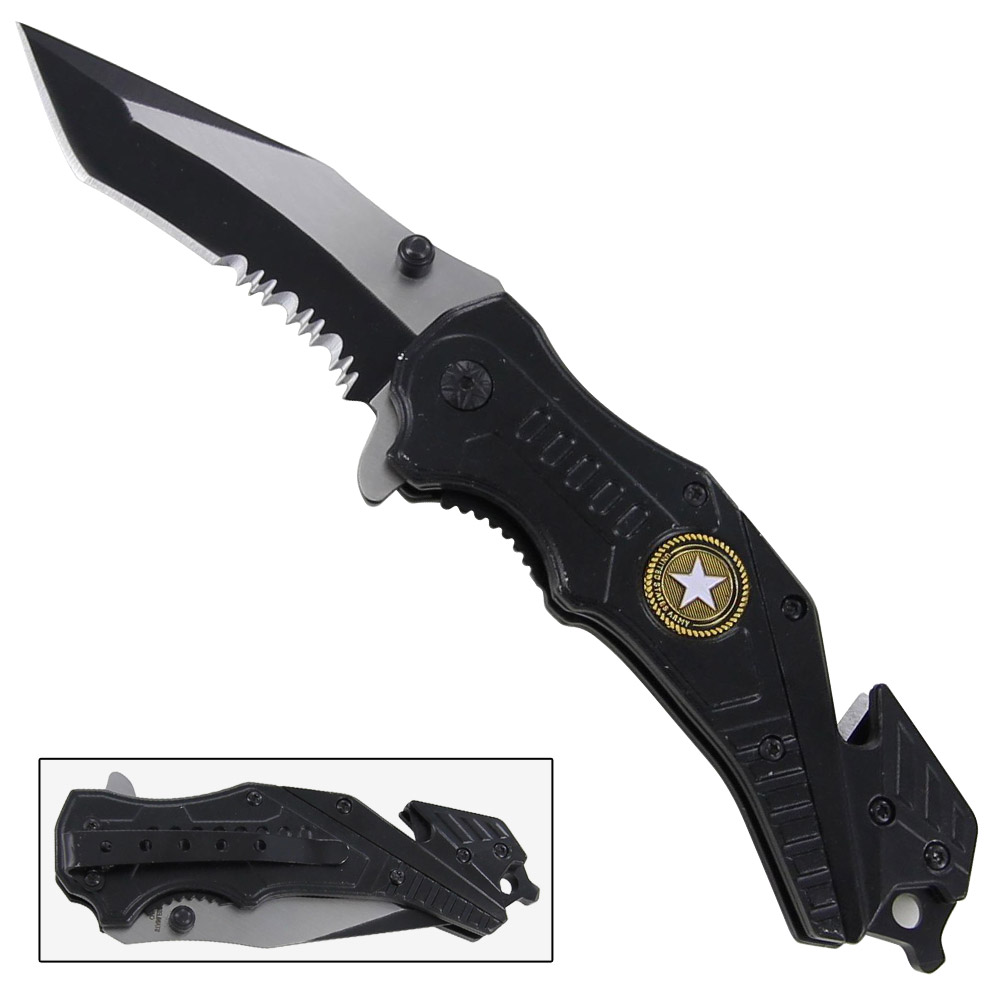 U.S. Army Brigade Serrated Spring Assist Knife