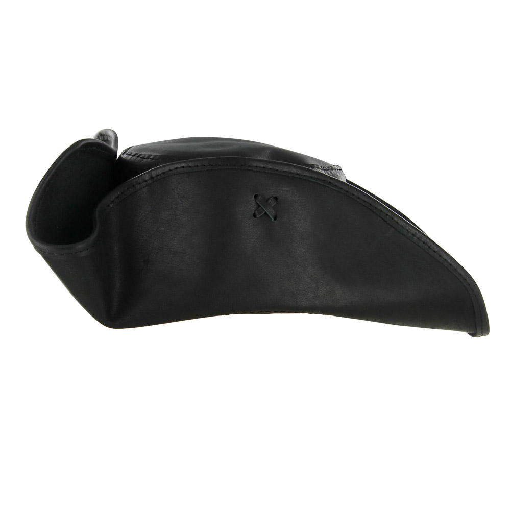 Terror at Sea Leather Jolly Roger Tricorne HAT