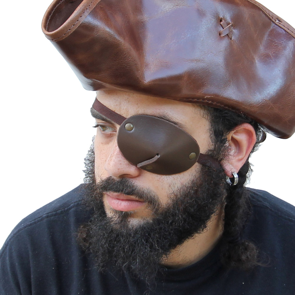Pirate Handmade LEATHER Old Salt Eye Patch