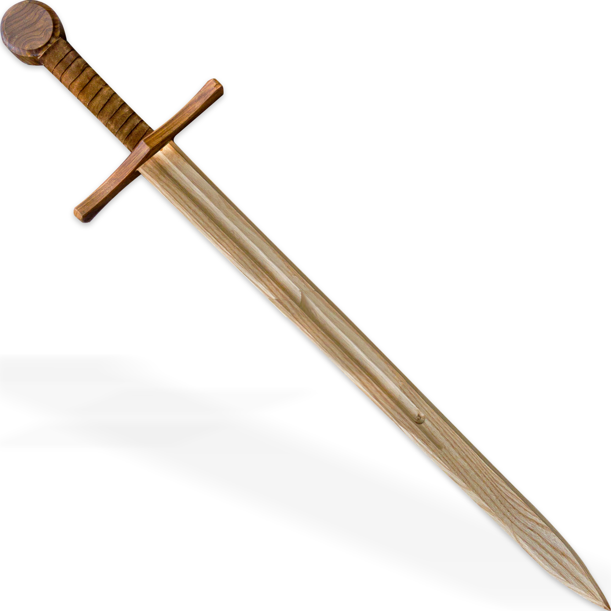 Medieval Replica Crusader Knight Steamed Beech Wood SWORD | Leather-Wrapped Handle