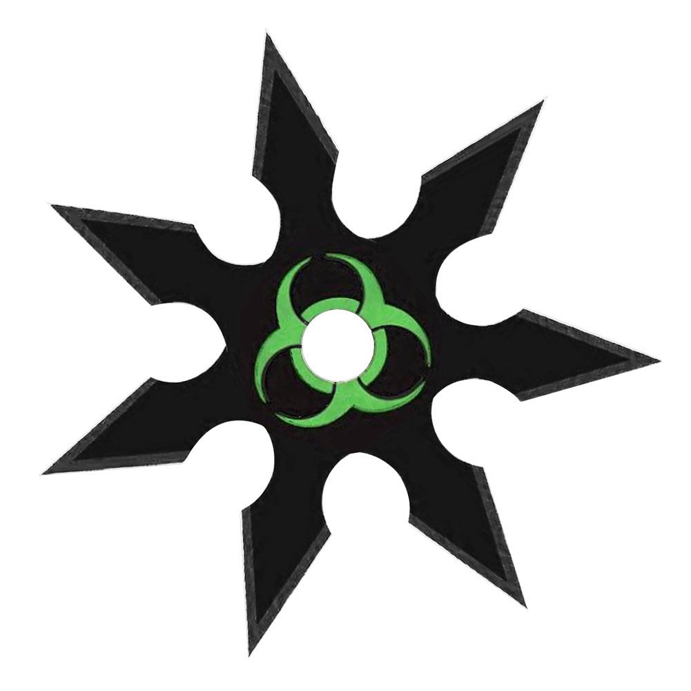 DEAdly Point of ContAct 7 Point HEAvy Duty Throwing STAR BlAck