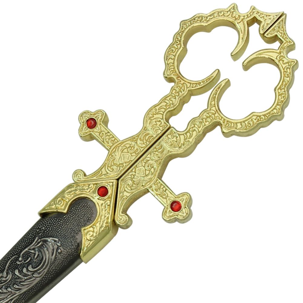 Renaissance Medieval SCISSORS Gold Dagger