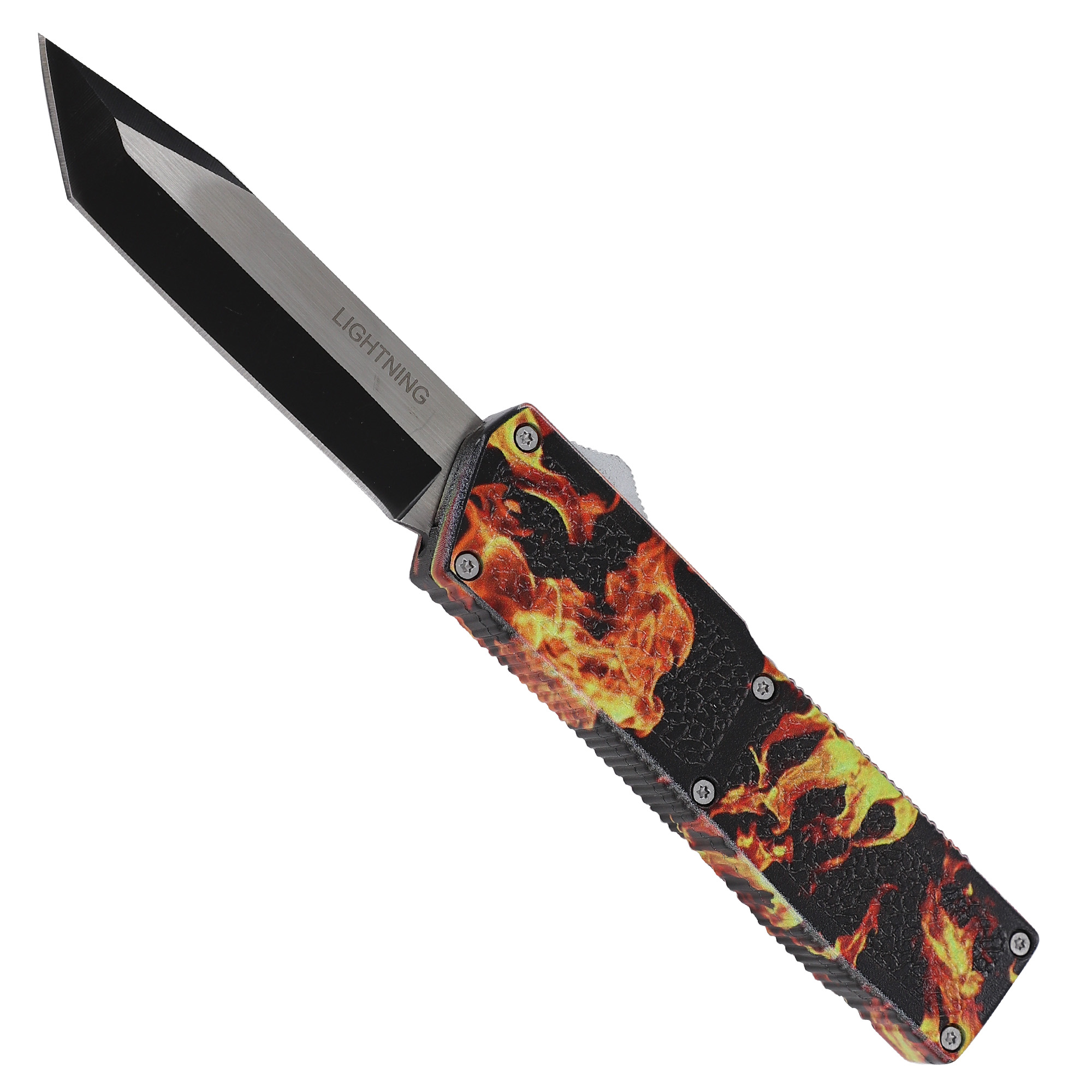 Blazing Hellfire Lightning Automatic Dual Action Out the Front KNIFE