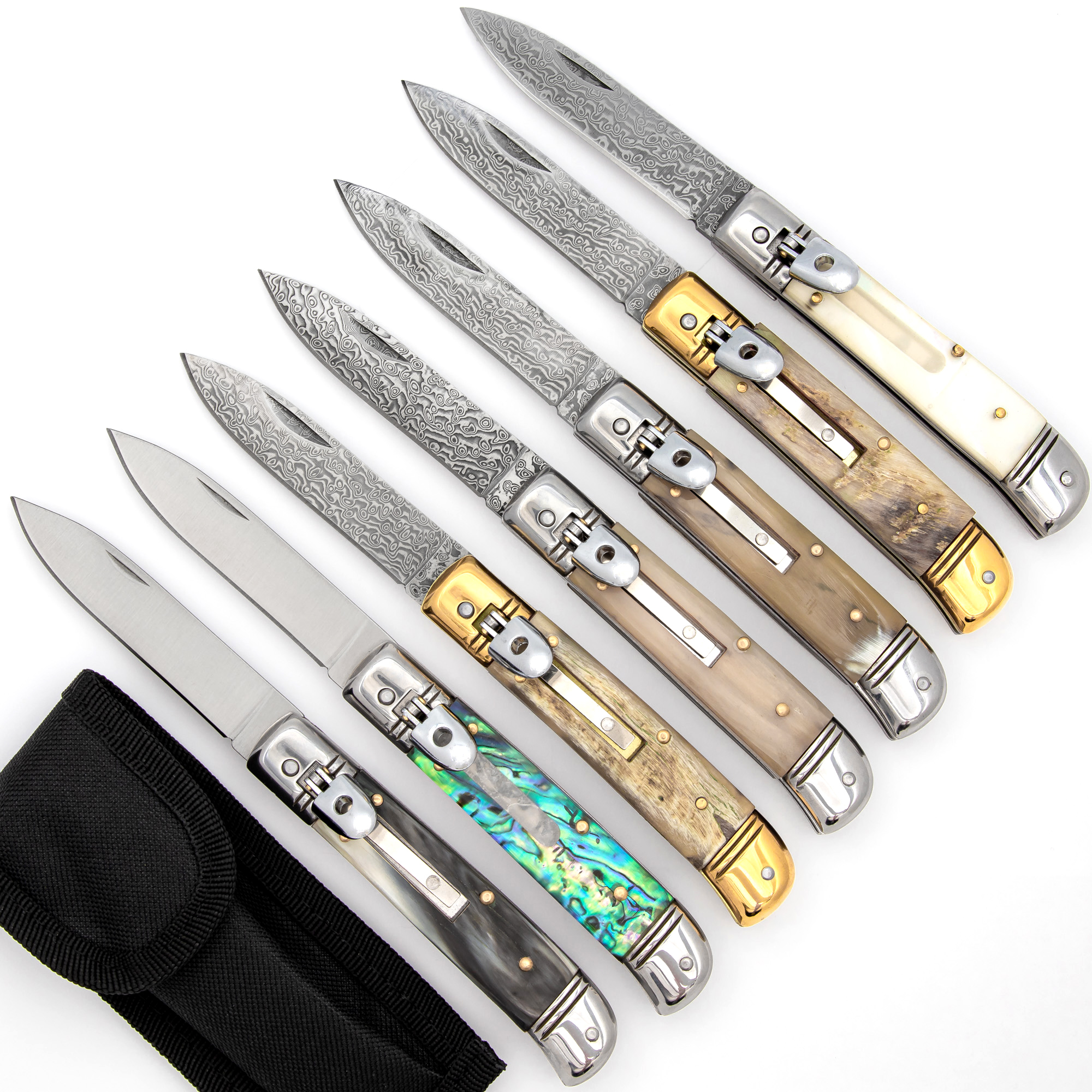 Automatic Land to Surf Lever Lock SWITCHBLADE Selection Horn & Pearl Grips Choice of 7 Knives