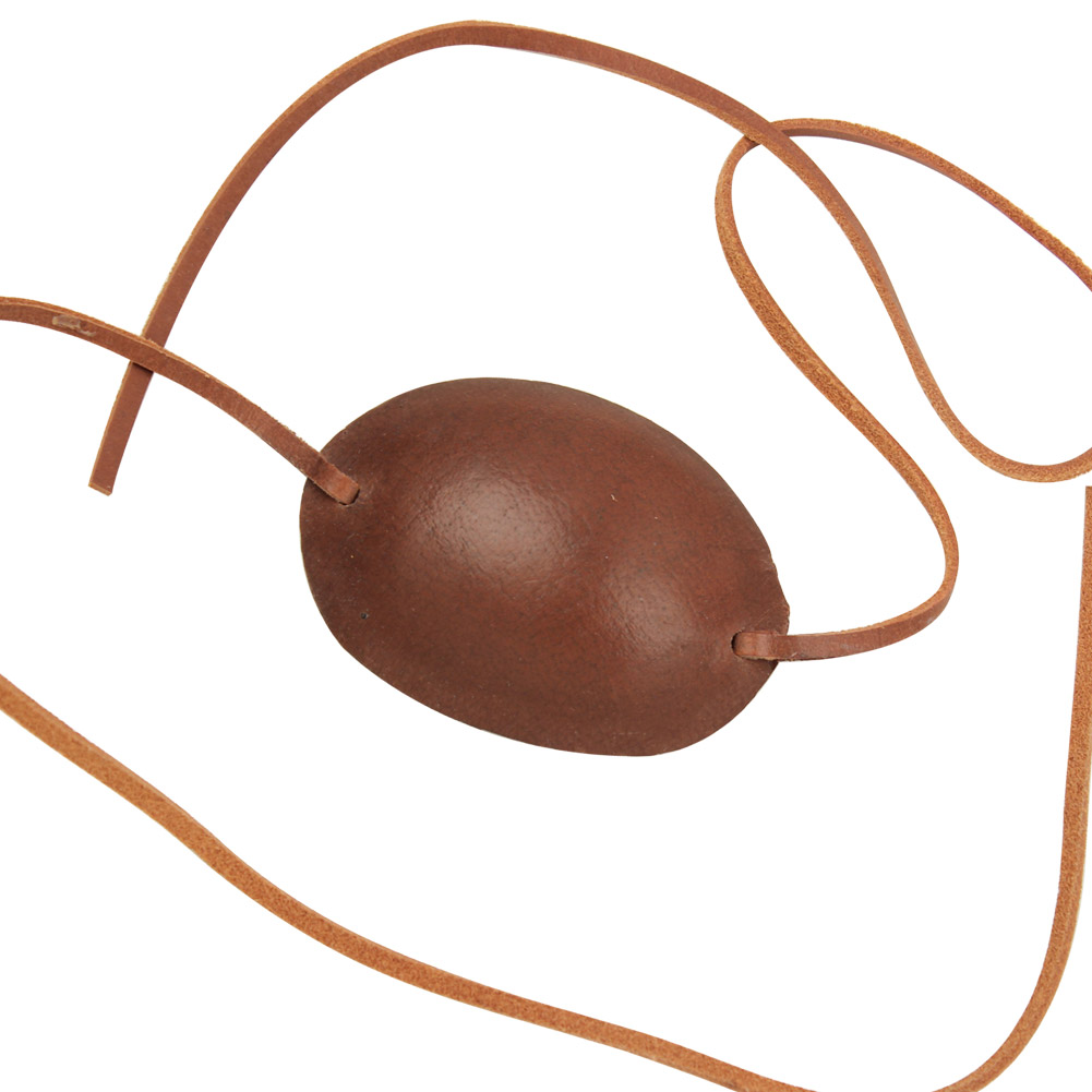 Pirate Of The Caribbean Brown LEATHER Eye Patch