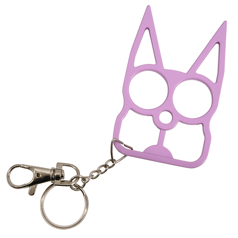 Cat Self Defensive Key Chain Purple
