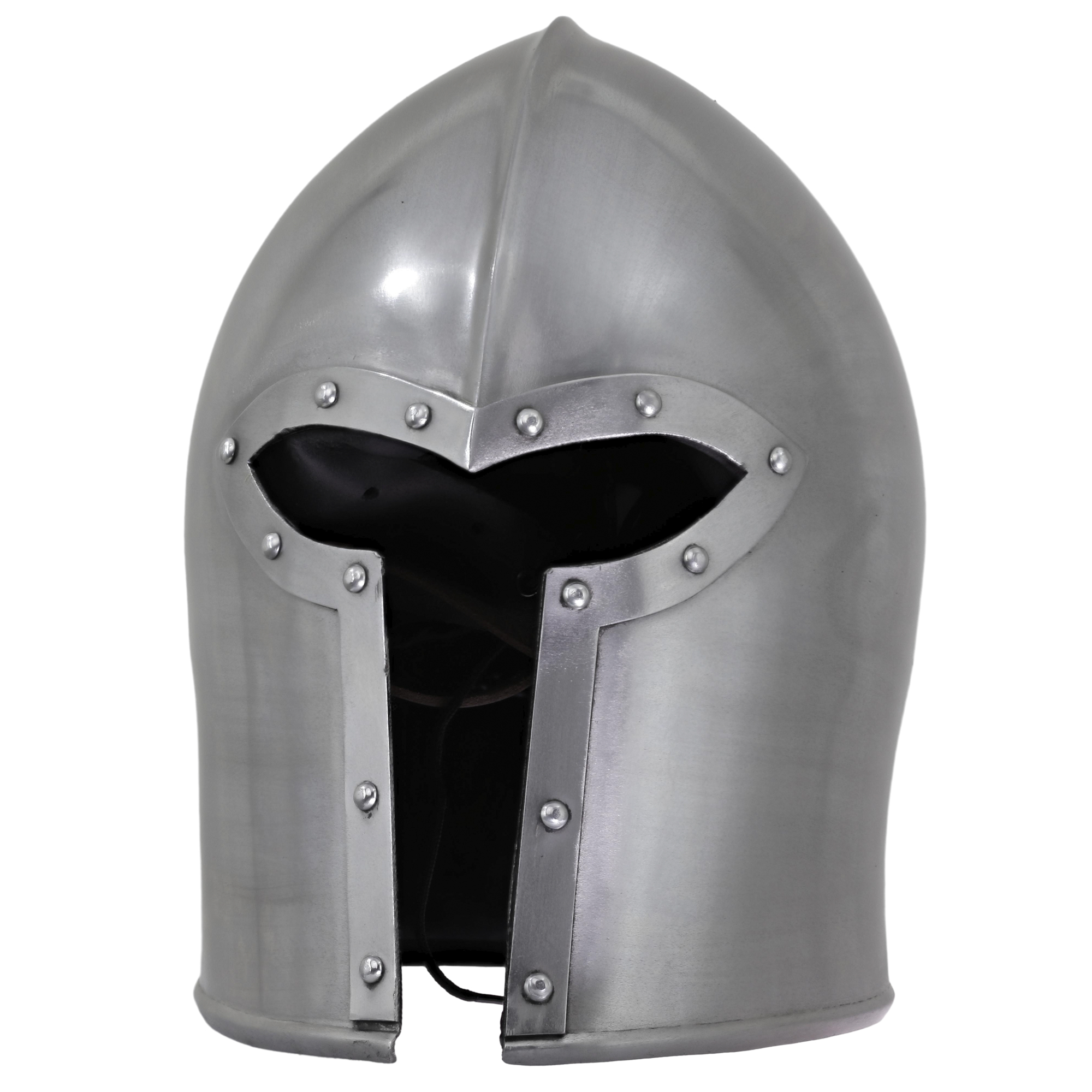 Bearded Combatant 16G Forged Steel Classic BARbuta BARbute Helm Helmet w/ Reinforced Eye Opening & L