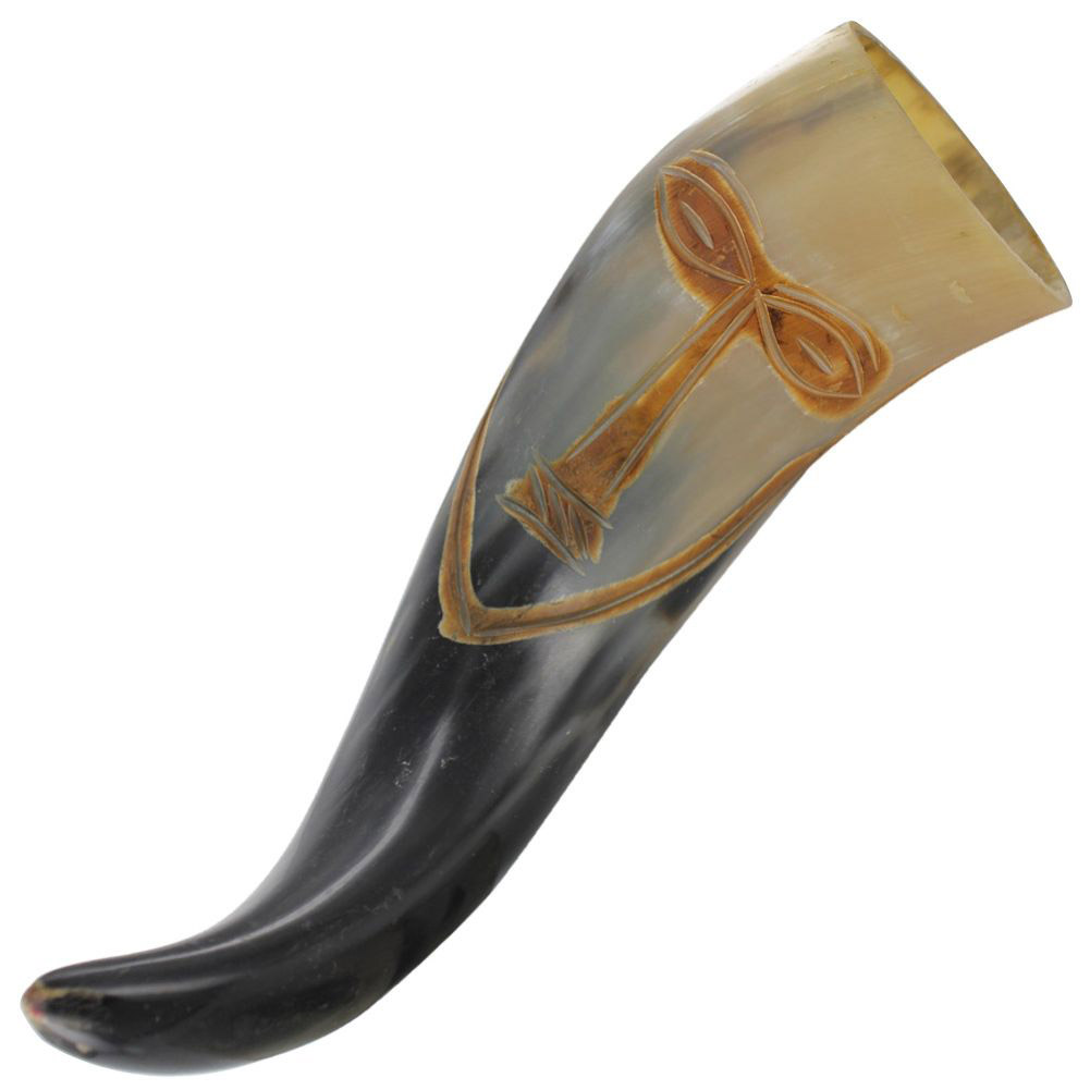 Tribal LADY Face Drinking Horn