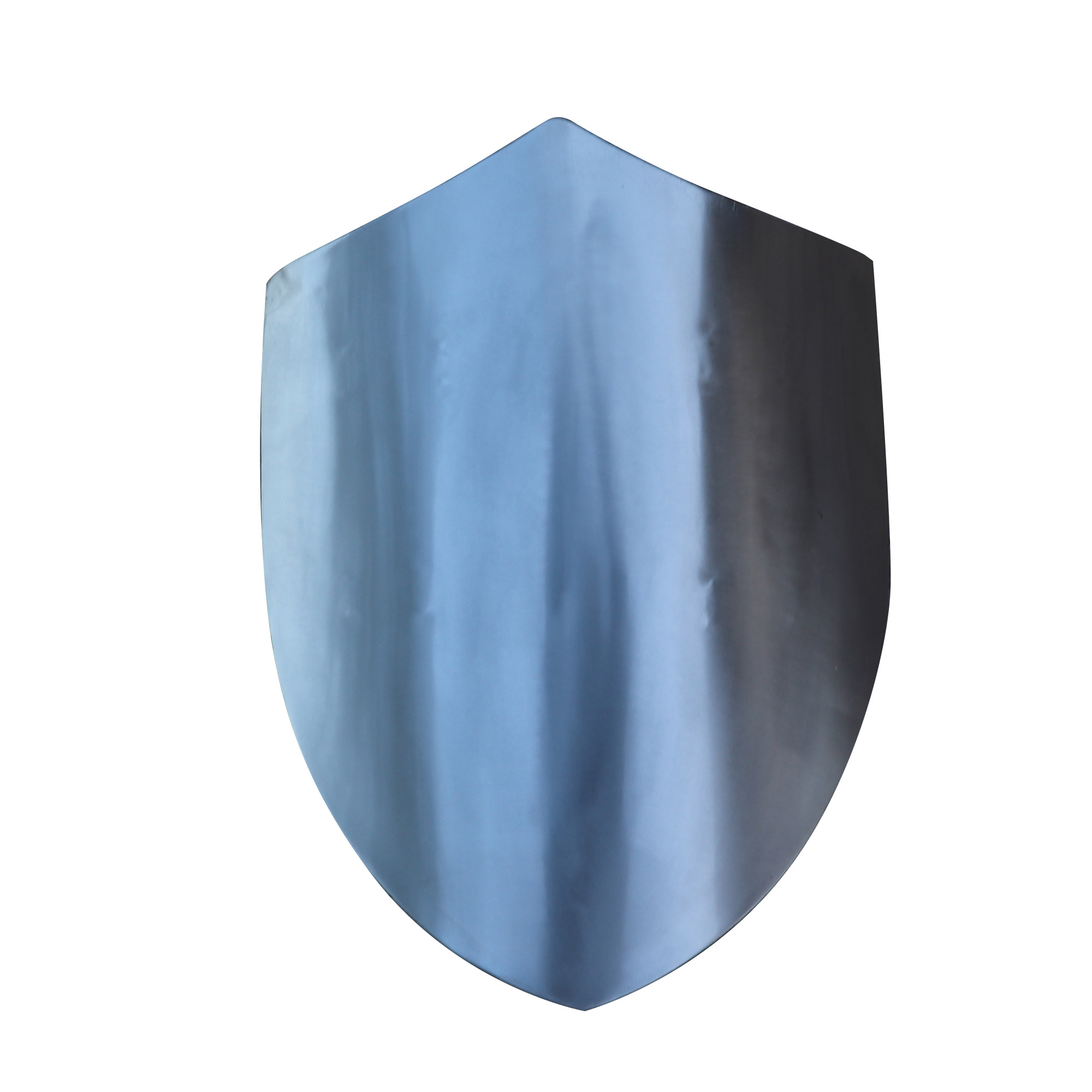 14th Century Four Point Functional Polished Steel Medieval Battle Shield