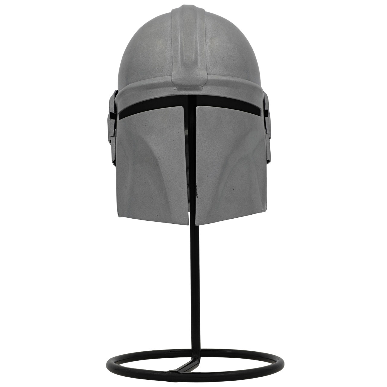 Steel Mandalorian Mini Helmet with Display Stand ? Collectible Armor Replica