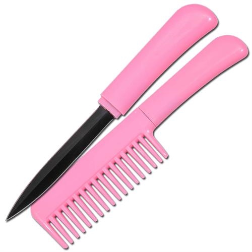 Secure COSMETICS Discrete Comb Knife Pink