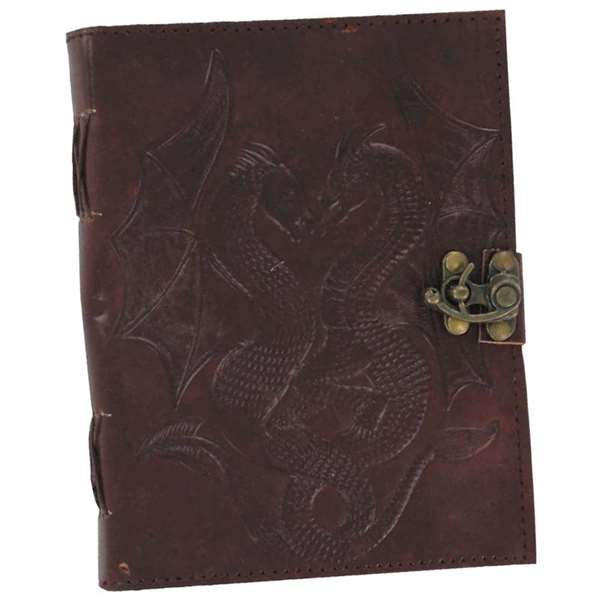 Dragon Twins Leather Handmade Diary