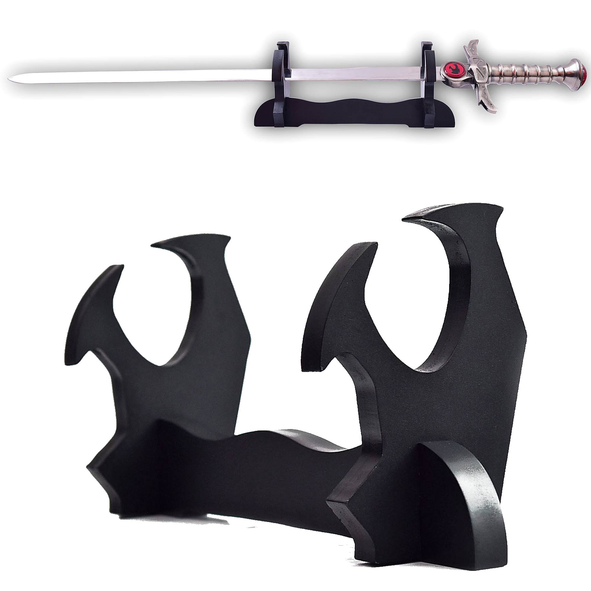 Wooden Horizontal Sword Display Stand for Tables