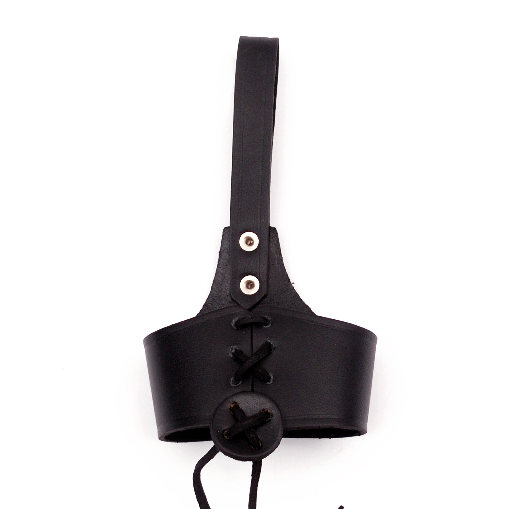 HAndCrAfted Drinking Horn Frog Holster Holder ACCessory | ExtrA LArge / BlACk |