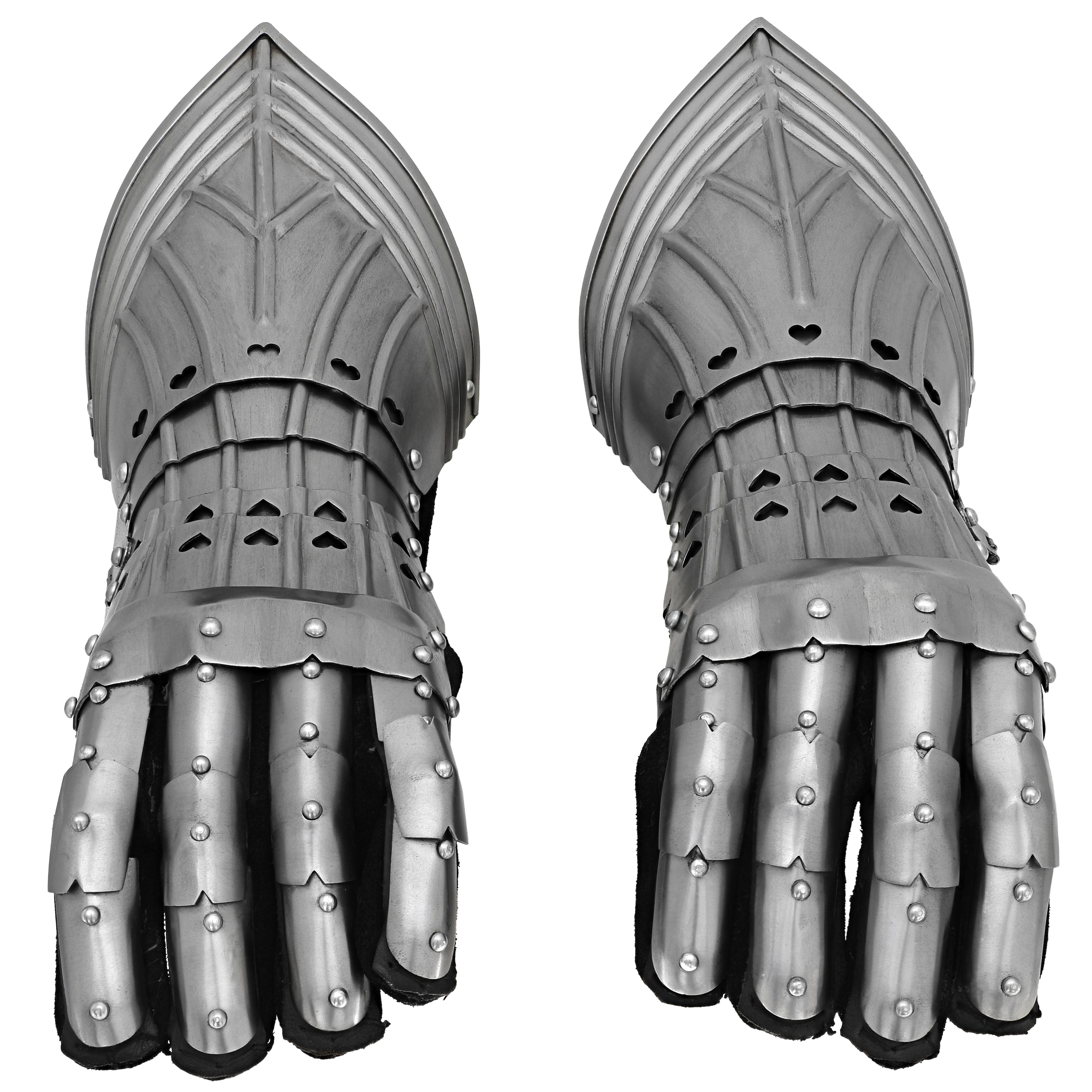 ''Gothic Style Medieval Gauntlets Featuring Adjustable Belt, LEATHER GLOVES''