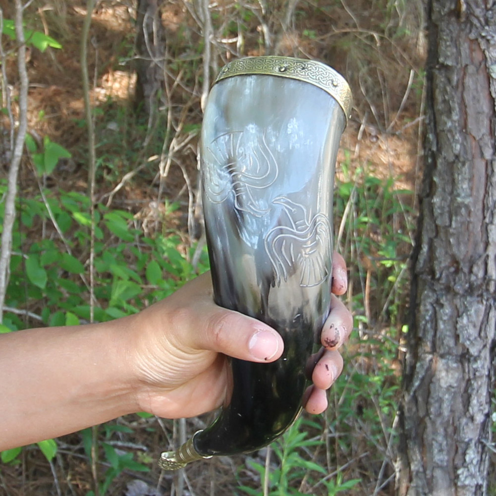 Horn Odins Wisdom Natural Drinking Vessel
