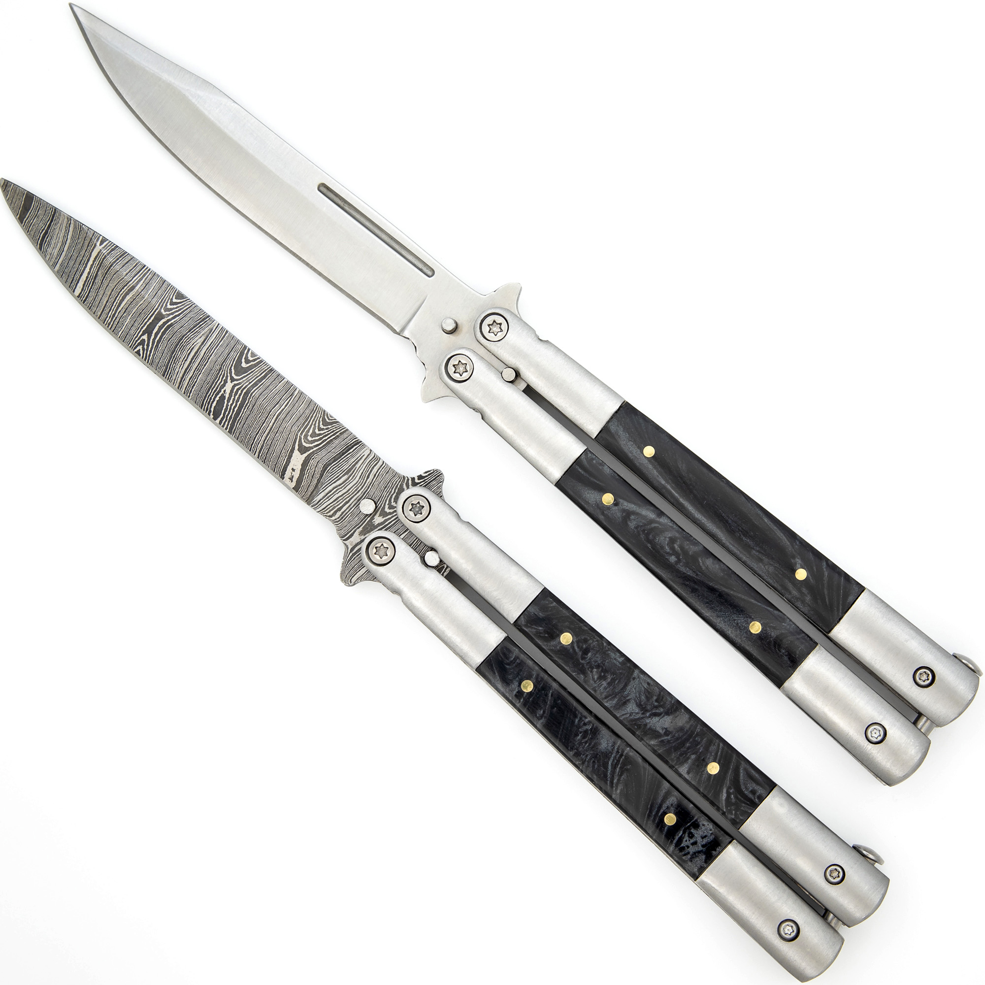 Back in Time Clip Point Balisong Butterfly Flipper KNIFE