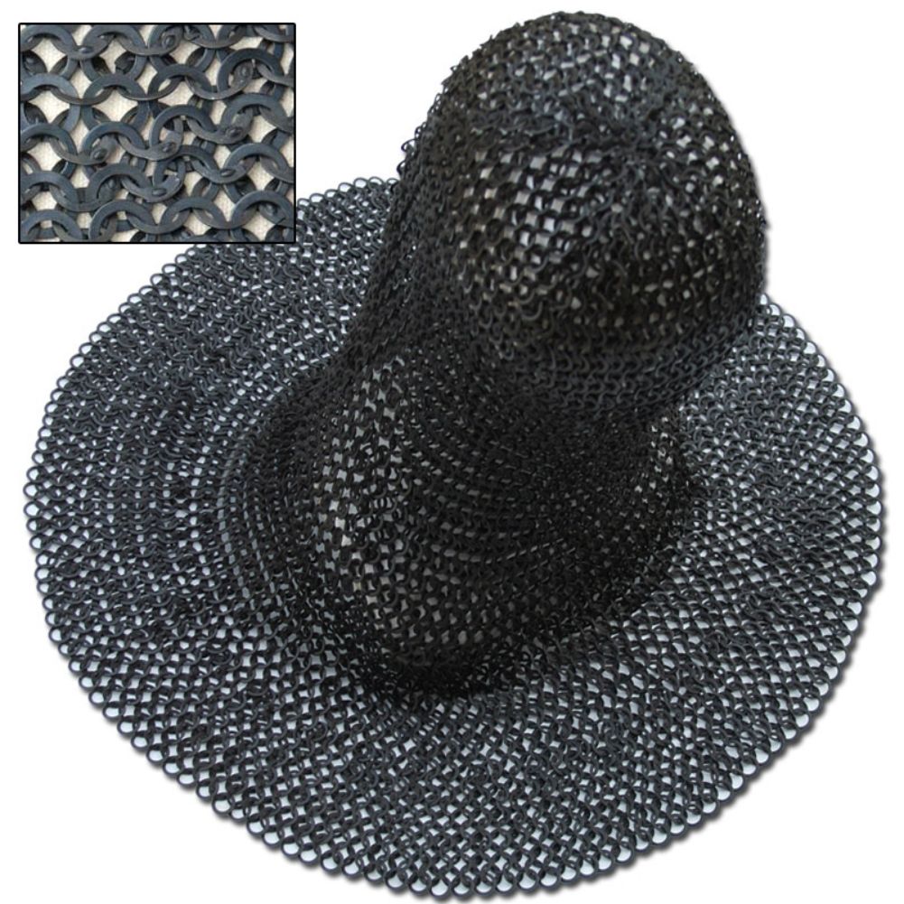 Medieval Wedged Rivet Steel Chainmail Coif Armor