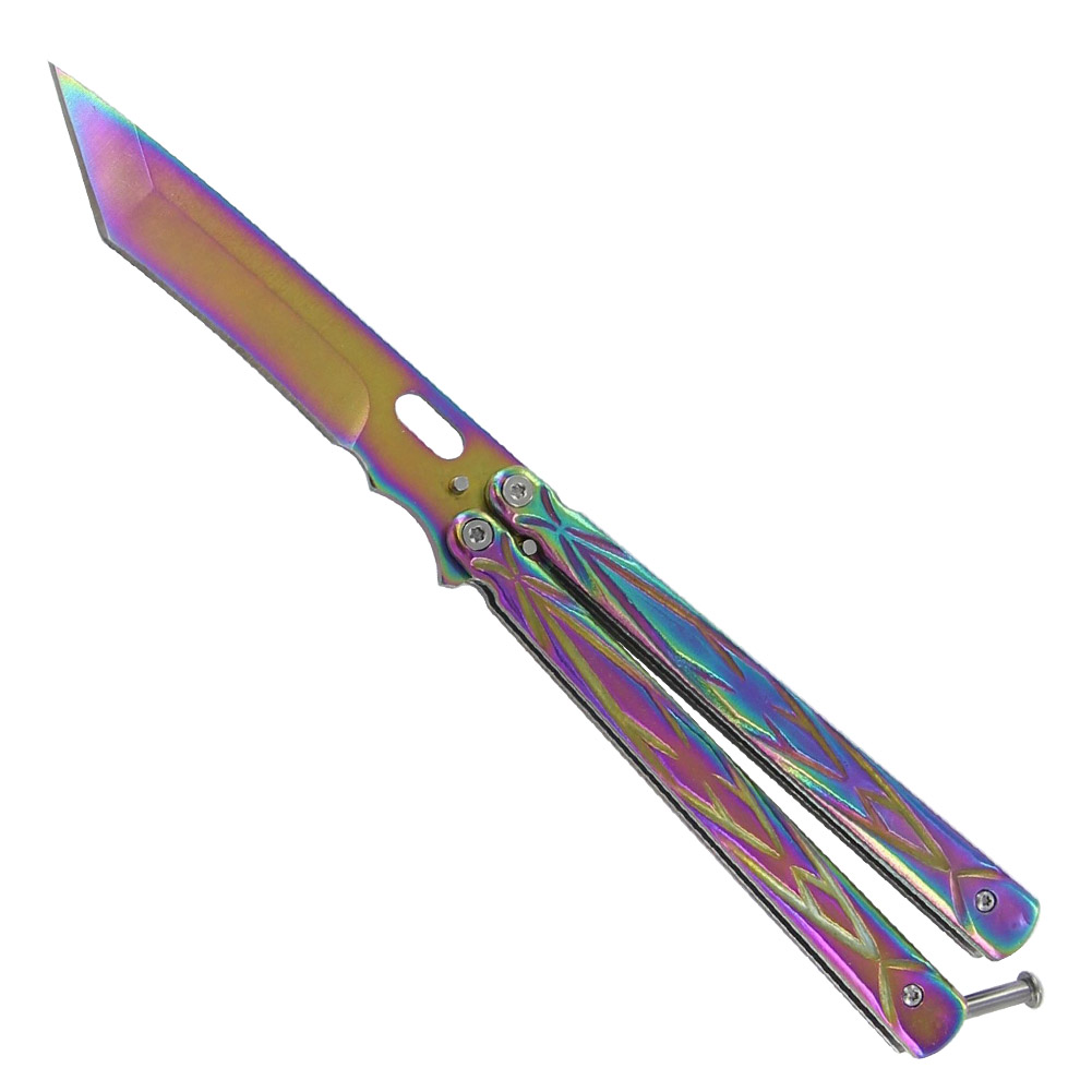 Devine Intervention Rainbow BUTTERFLY KNIFE