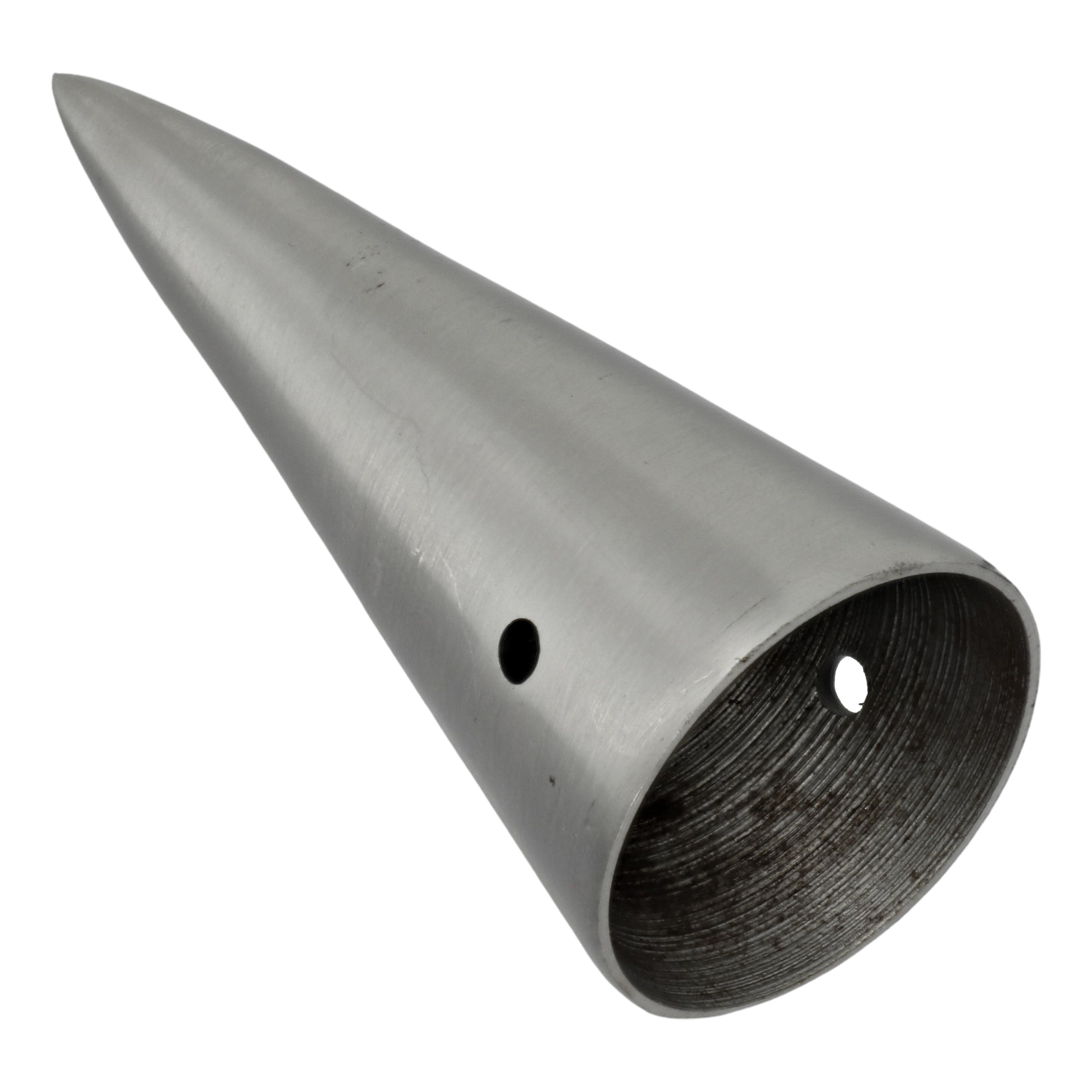 Divide & Conquer Spear Butt CAP Pointed | High Carbon Steel Weighted Butt CAP | Silver
