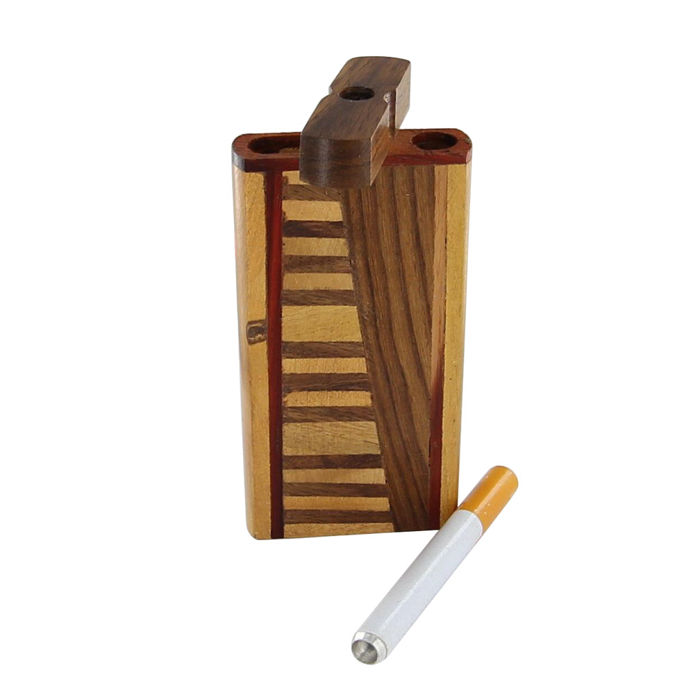 Wooden TOBACCO Himba Tribal Cigarette Case Dugout
