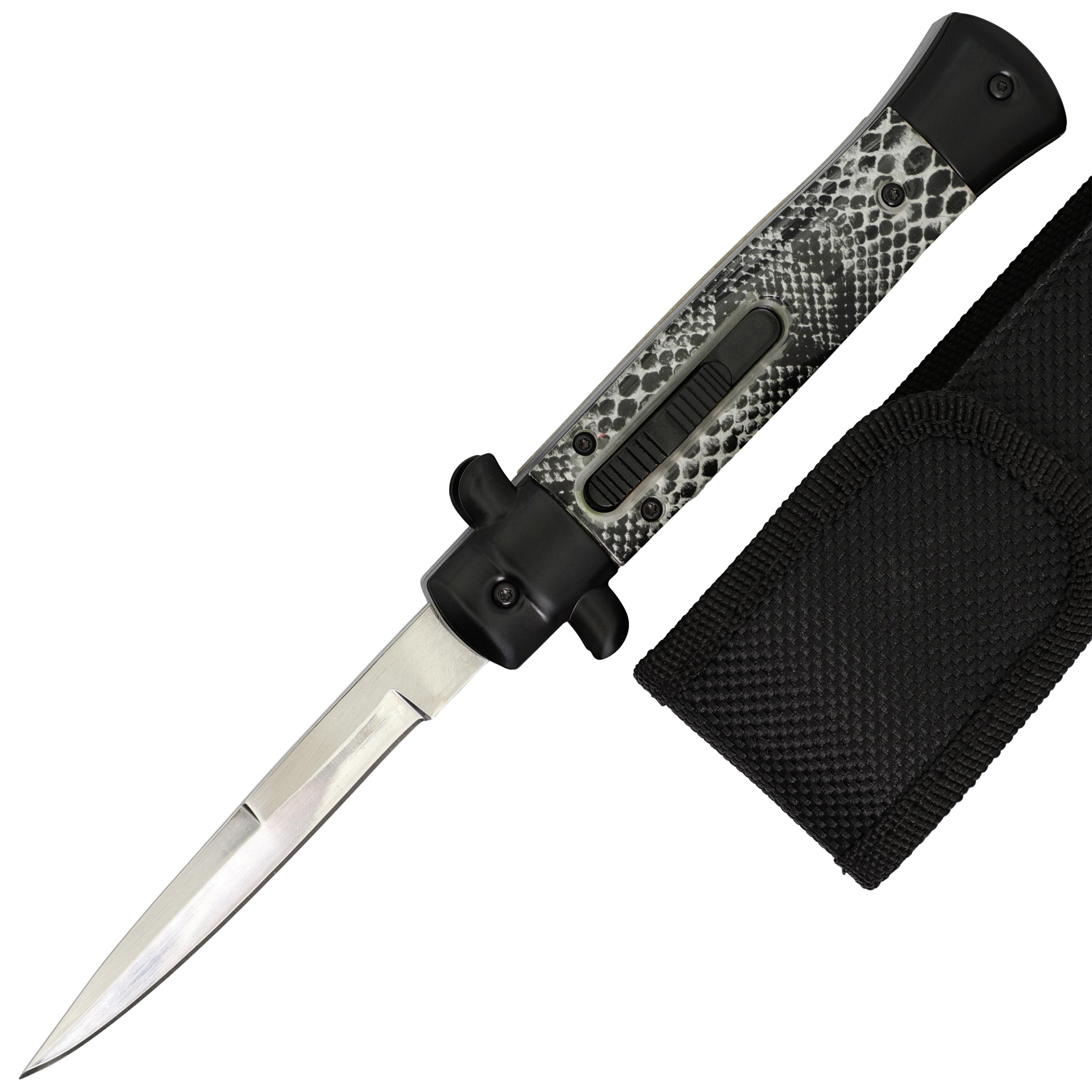 Serpent Climb Automatic OTF KNIVES | Stiletto Style with Snakeskin Pattern