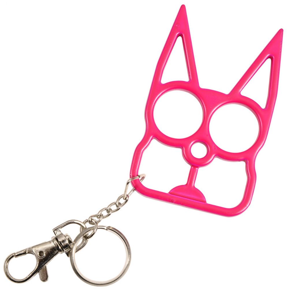 Cat Self Defensive Key Chain Hot Pink