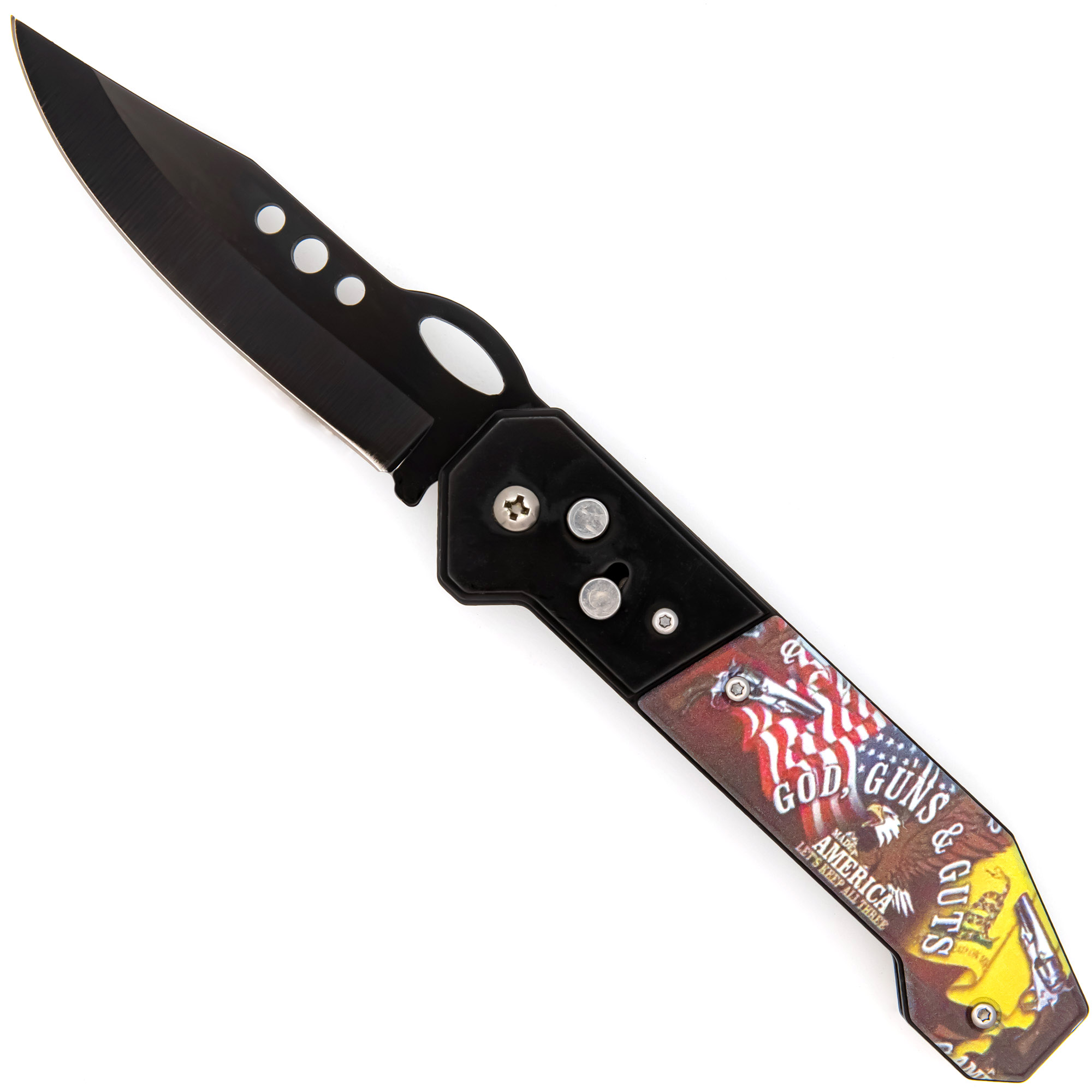 Code of Arms Automatic Push Button SWITCHBLADE Pocket Knife | God Guns & Guts