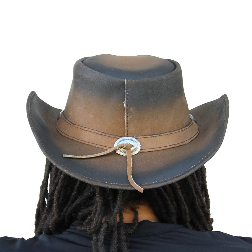 Leather Buffalo Nickel Prairie Dog HAT