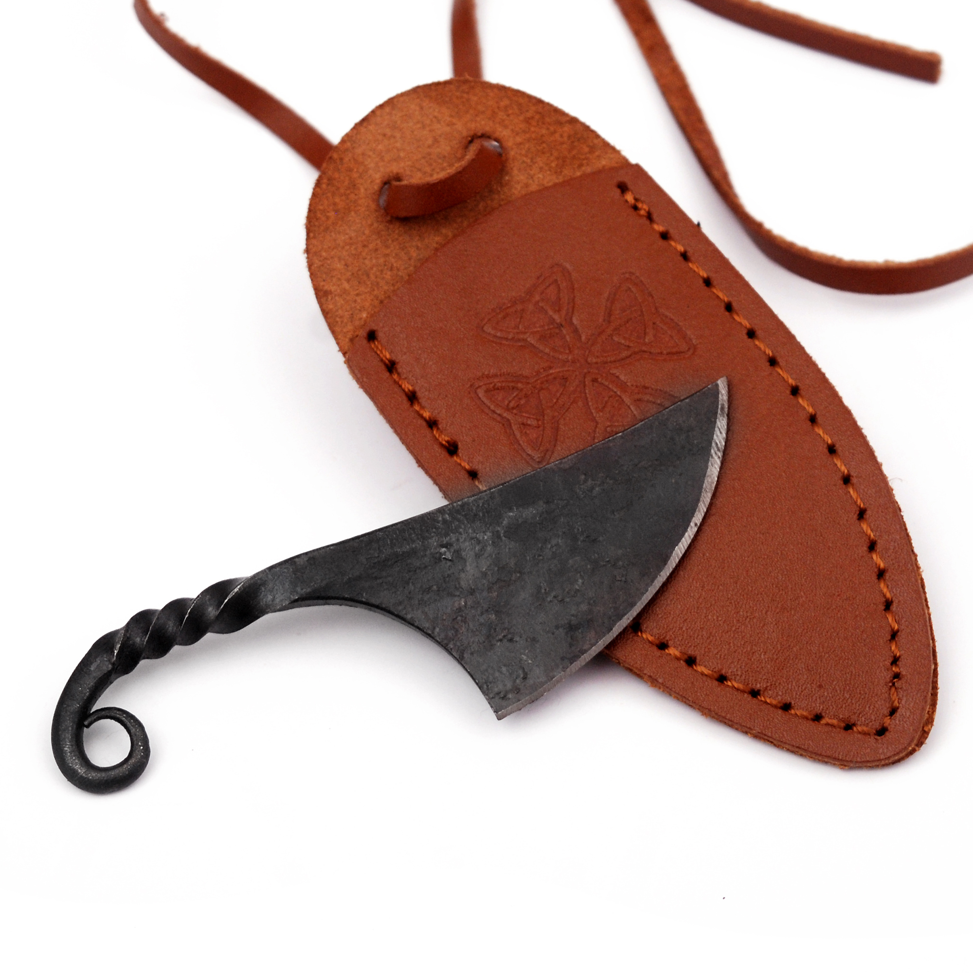 Damsel Miniature Pocket Neck Knife Necklace | Brown Sheath |