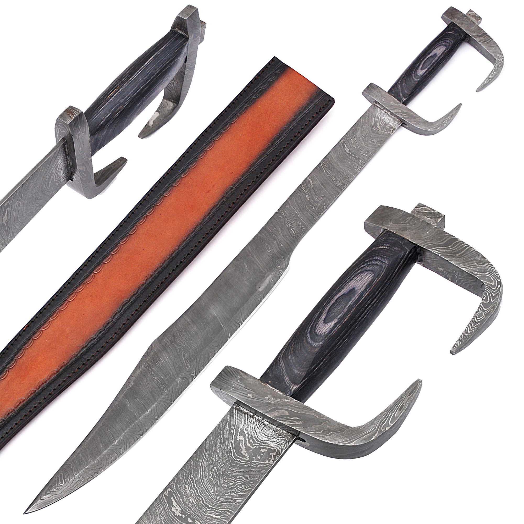 The King of Spartan?s Rage Damascus Steel SWORD